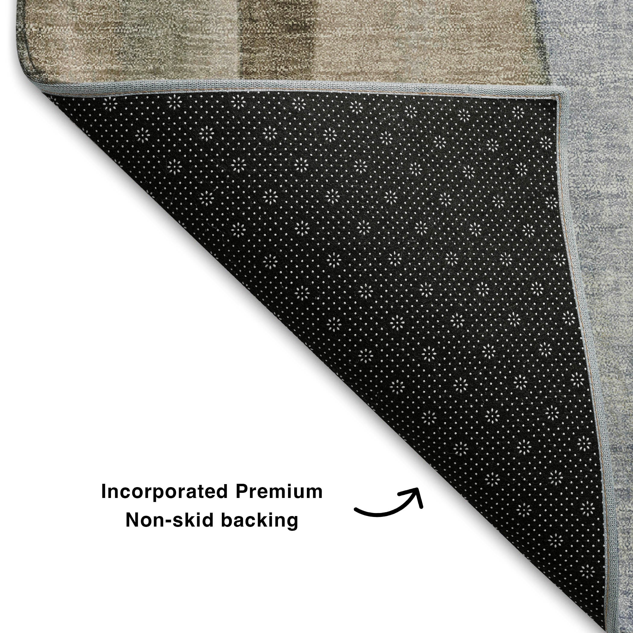 Santorini Machine Washable Transitional Beige Brown Rug 1'8" x 2'6" #shape_Rectangle