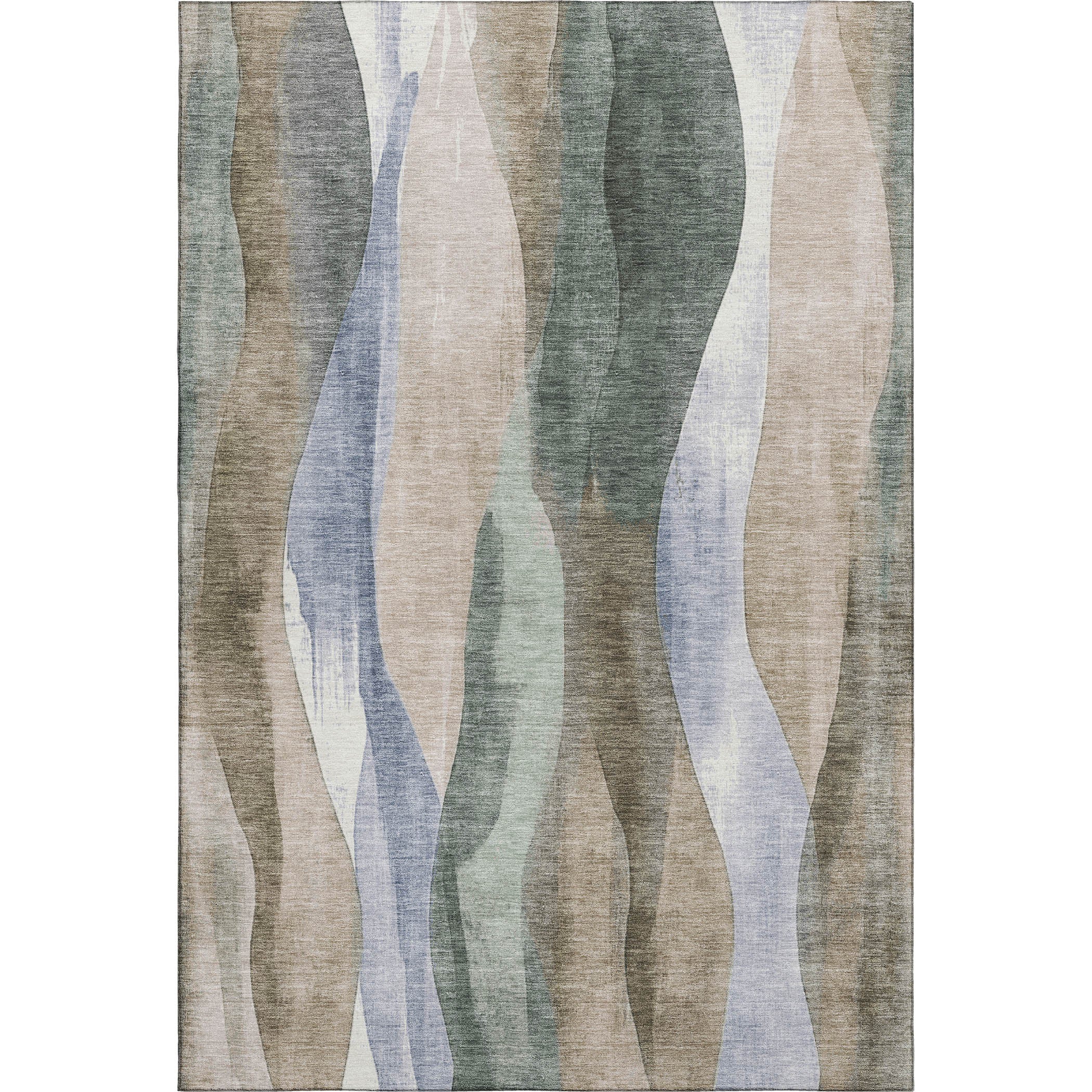 Santorini Machine Washable Transitional Beige Brown Rug 2'6" x 3'10" #shape_Rectangle