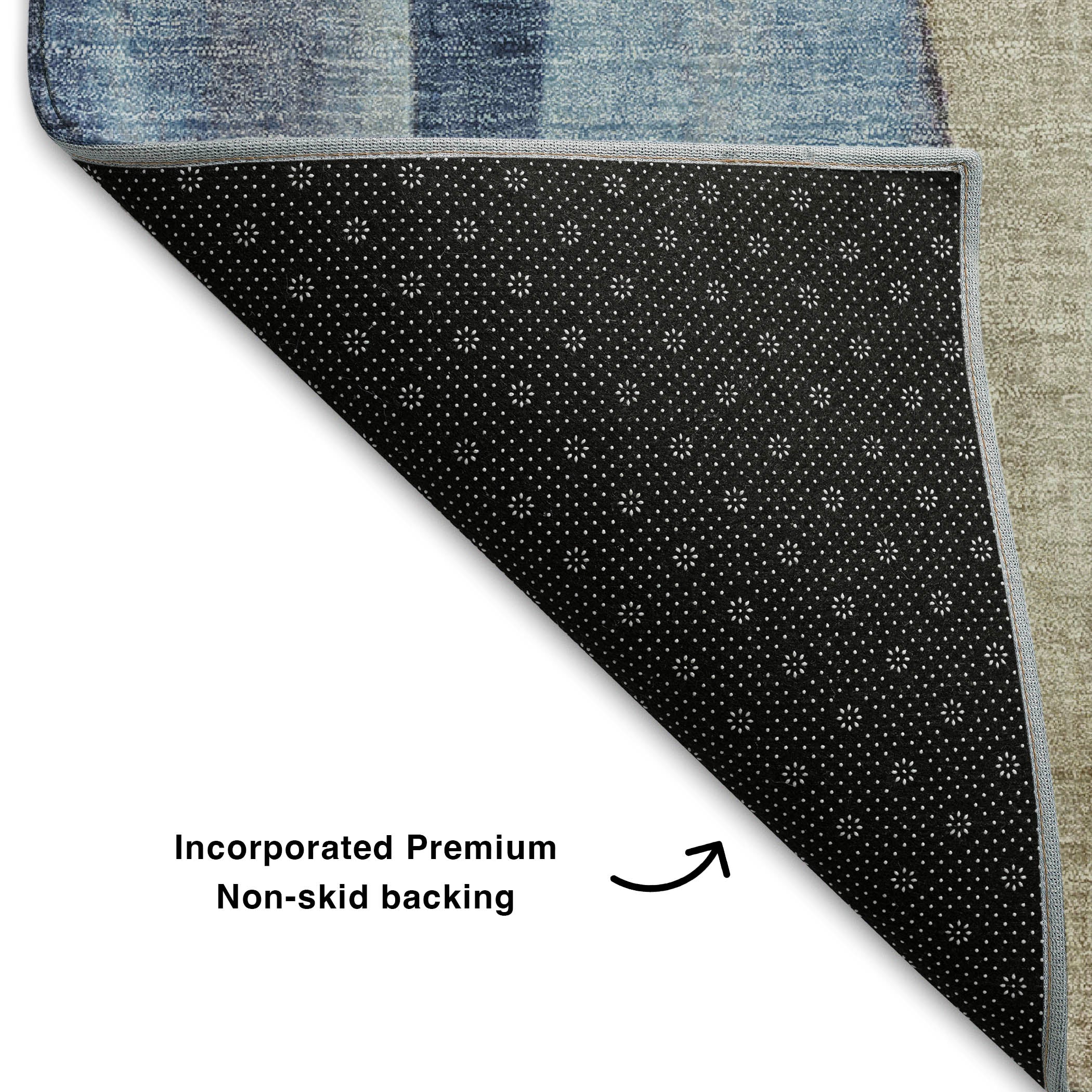 Santorini Machine Washable Transitional Denim Blue Rug 1'8" x 2'6" #shape_Rectangle