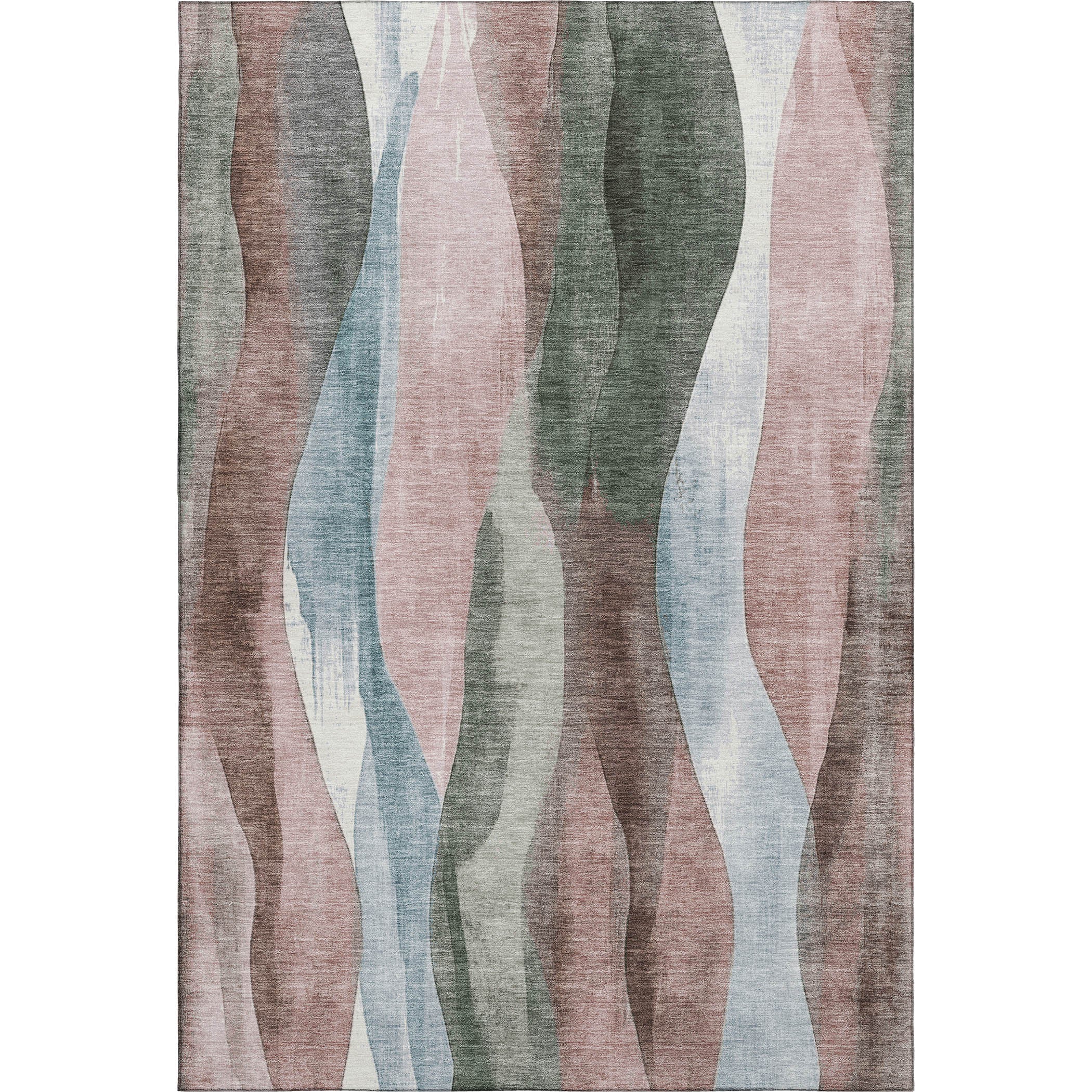Santorini Machine Washable Transitional Salmon Orange Rug 2'6" x 3'10" #shape_Rectangle