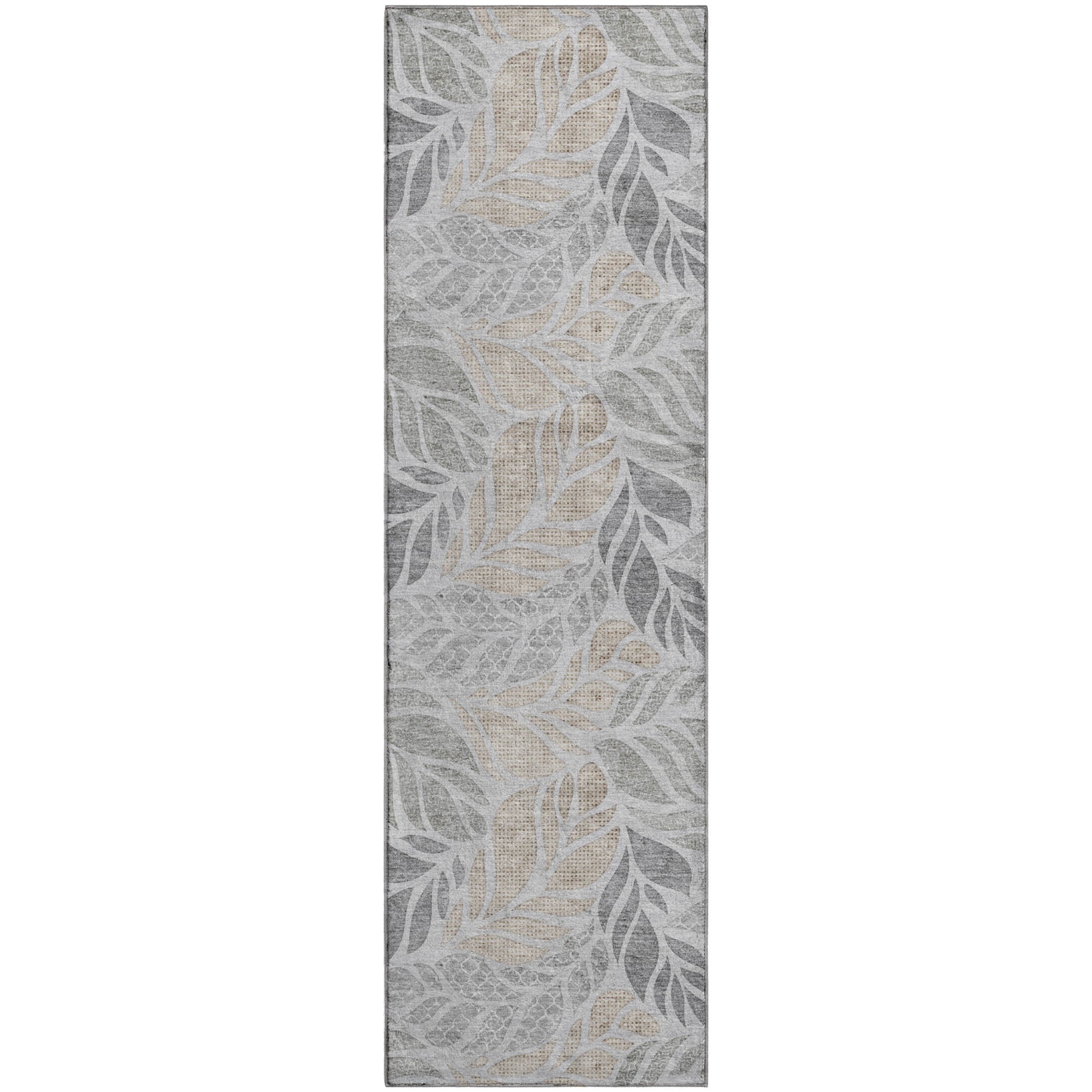 Lucerne Machine Washable Tropical Fog Gray Rug 2'3" x 7'6" #shape_Runner