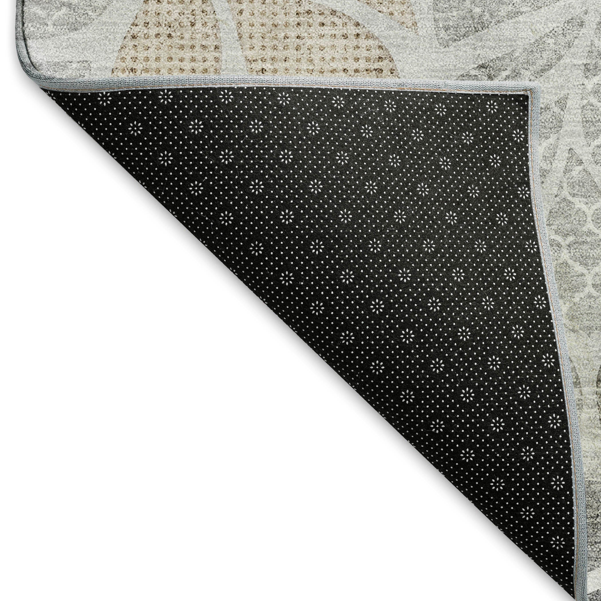 Lucerne Machine Washable Tropical Fog Gray Rug 1'8" x 2'6" #shape_Rectangle