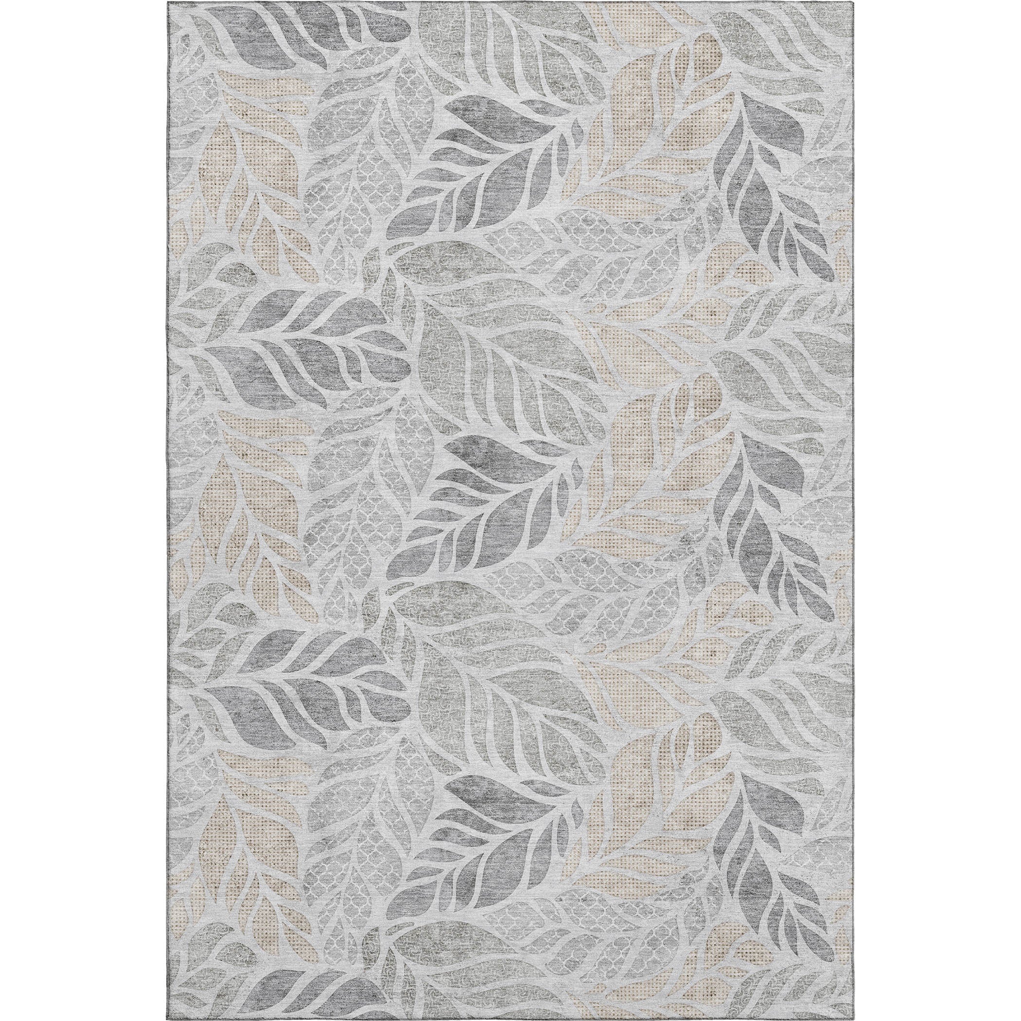 Lucerne Machine Washable Tropical Fog Gray Rug 2'6" x 3'10" #shape_Rectangle