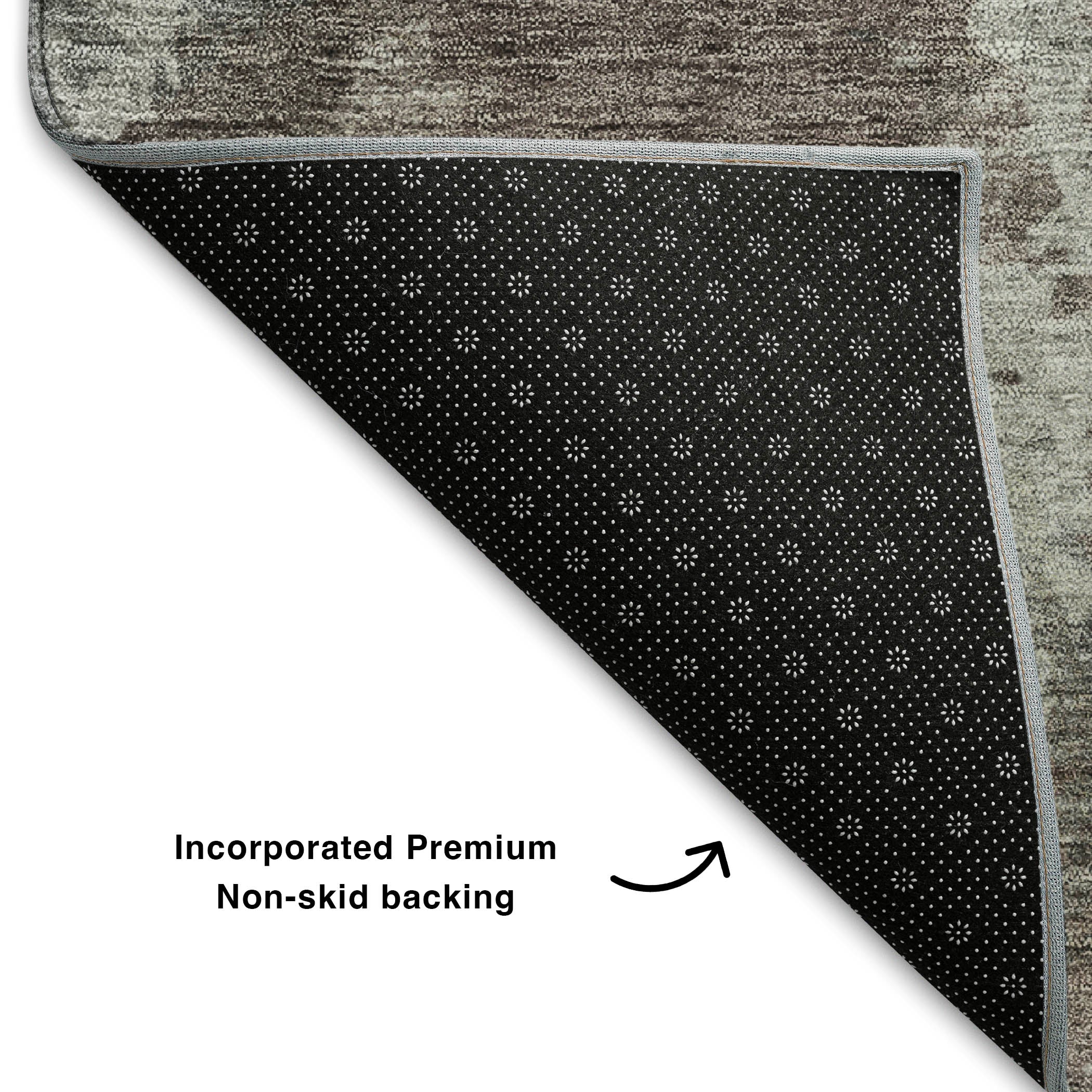 Chiang Mai Machine Washable Transitional Brown Rug 1'8" x 2'6" #shape_Rectangle
