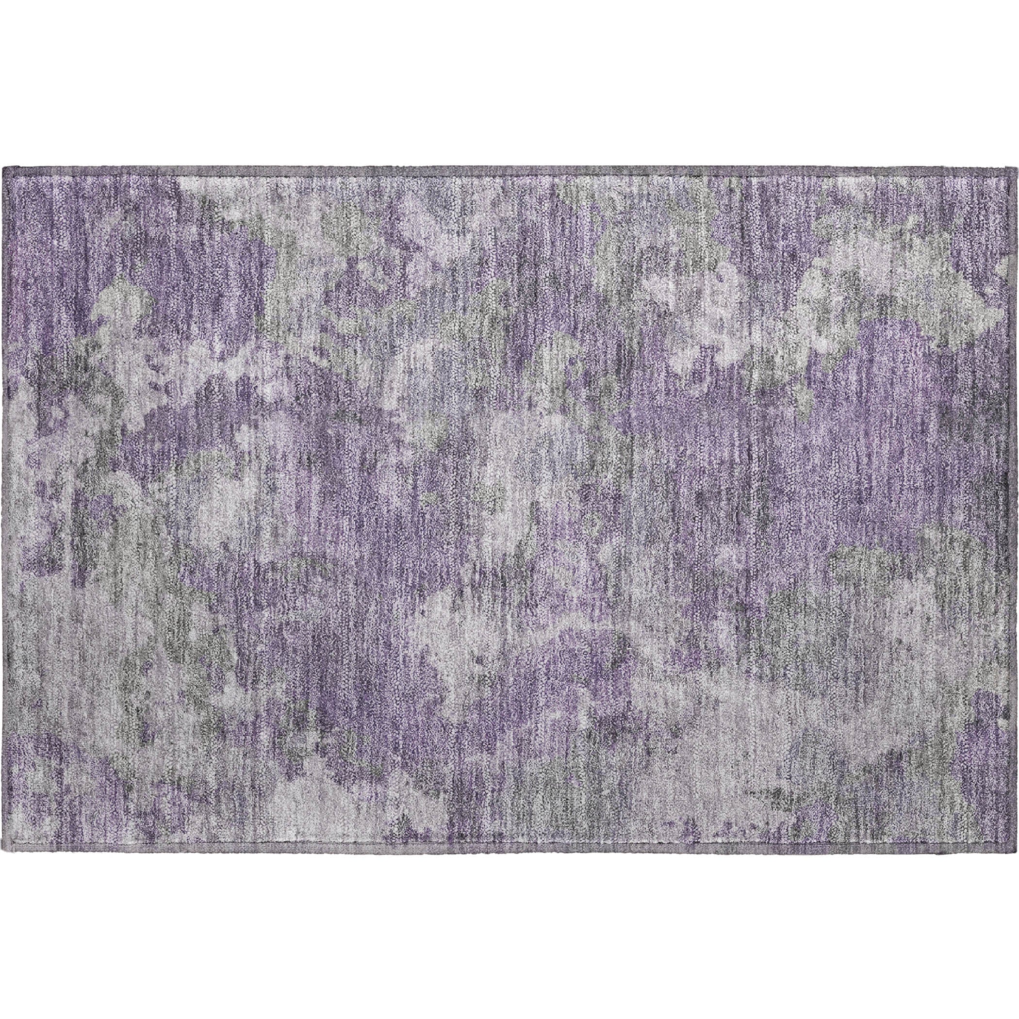 Chiang Mai Machine Washable Transitional Purple Rug 1'8" x 2'6" #shape_Rectangle