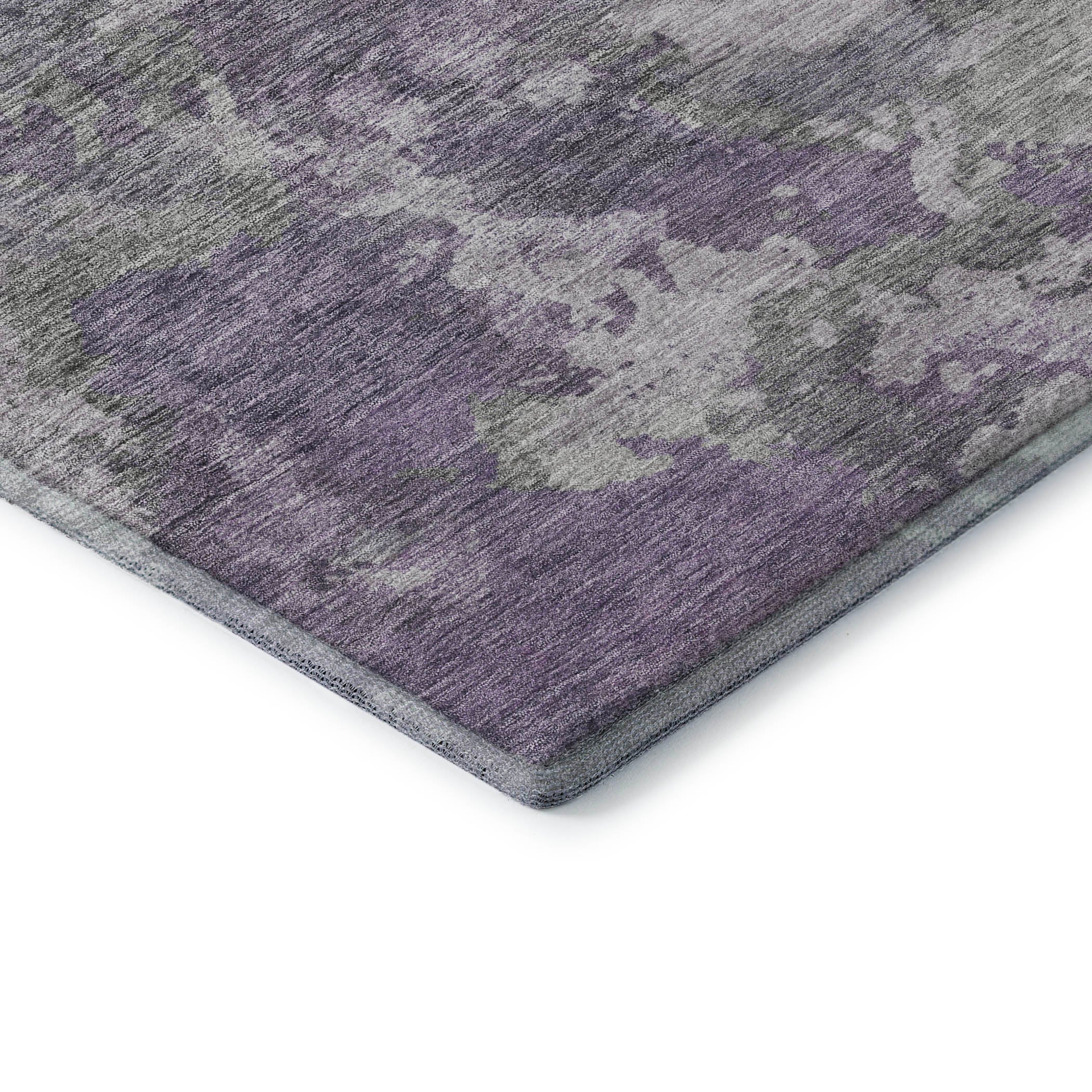 Chiang Mai Machine Washable Transitional Purple Rug 1'8" x 2'6" #shape_Rectangle