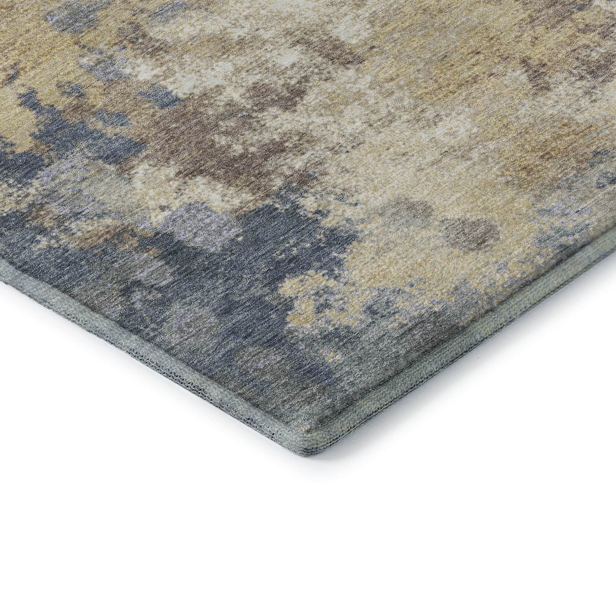 Kathmandu Machine Washable Transitional Gold Rug 1'8" x 2'6" #shape_Rectangle