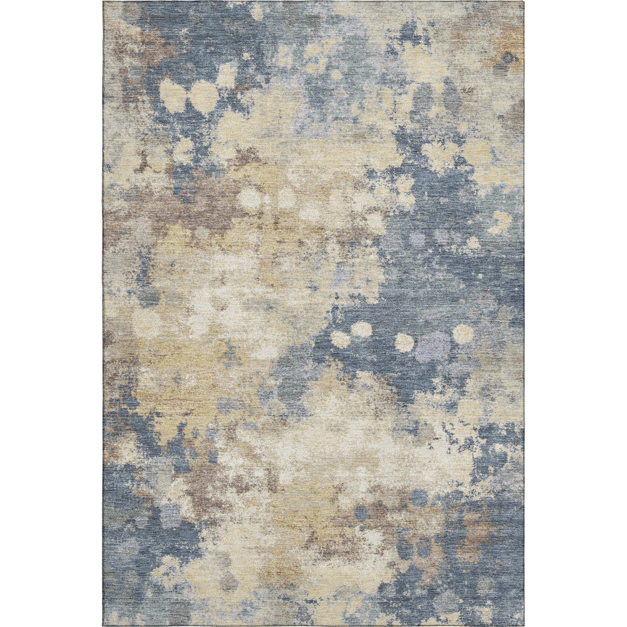 Kathmandu Machine Washable Transitional Gold Rug 2'6" x 3'10" #shape_Rectangle