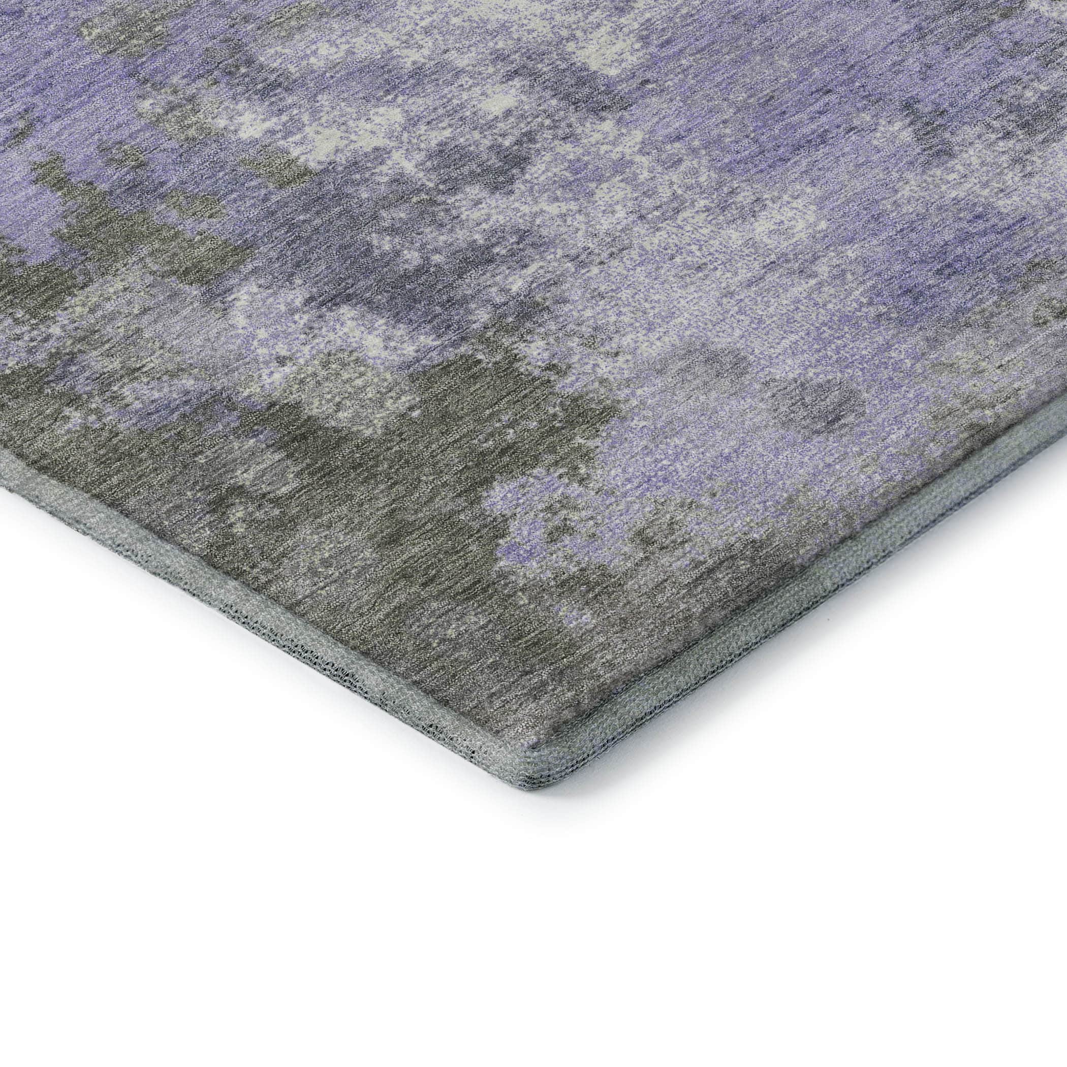 Kathmandu Machine Washable Transitional Lavender Purple Rug 1'8" x 2'6" #shape_Rectangle