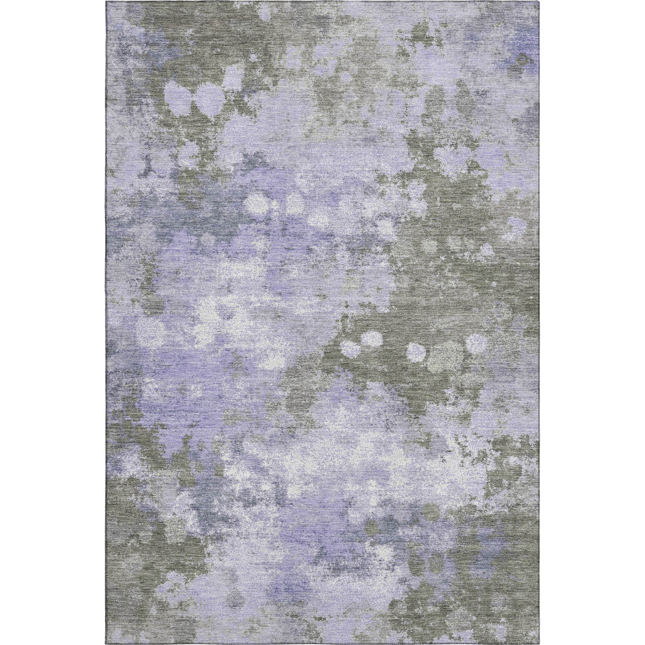 Kathmandu Machine Washable Transitional Lavender Purple Rug 2'6" x 3'10" #shape_Rectangle