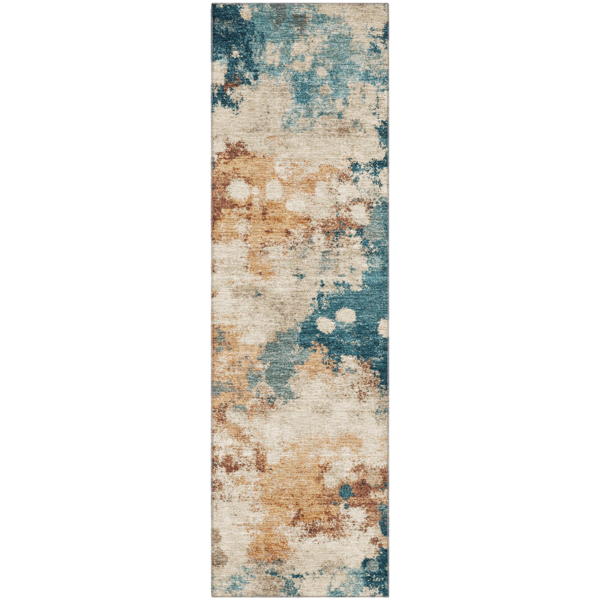 Kathmandu Machine Washable Transitional Putty Ivory Rug 2'3" x 7'6" #shape_Runner