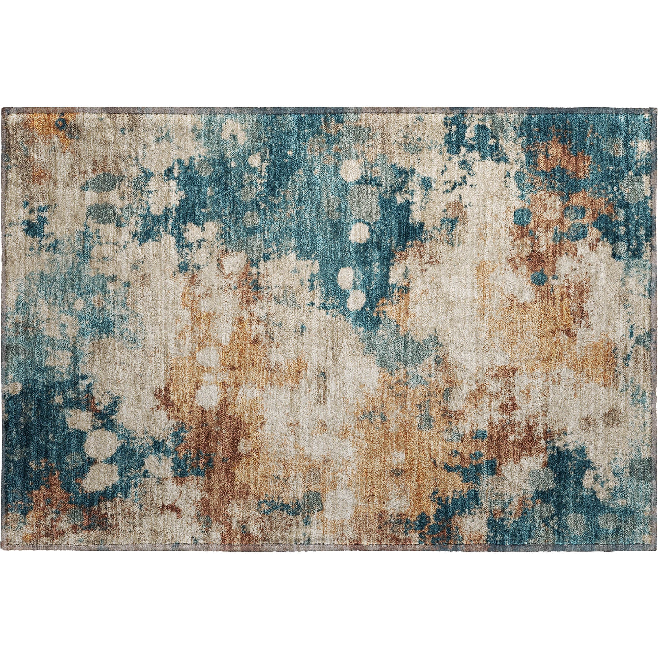 Kathmandu Machine Washable Transitional Putty Ivory Rug 1'8" x 2'6" #shape_Rectangle