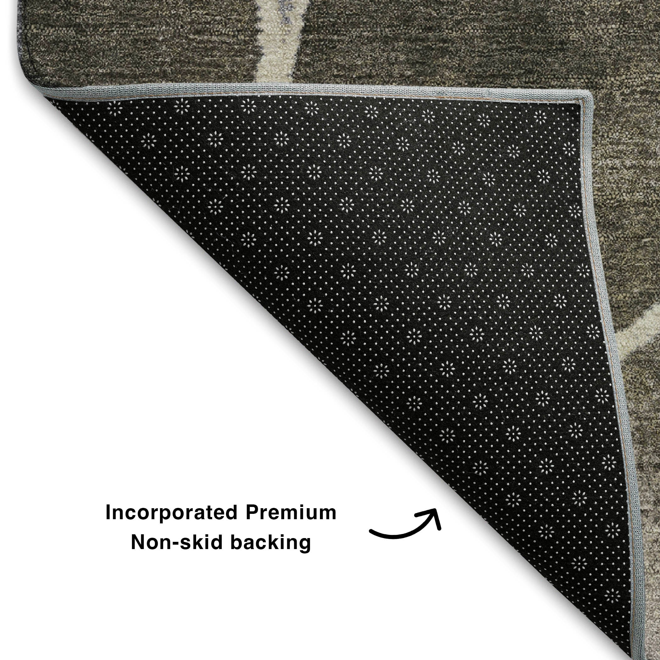 Ghent Machine Washable Transitional Chocolate Brown Rug 1'8" x 2'6" #shape_Rectangle