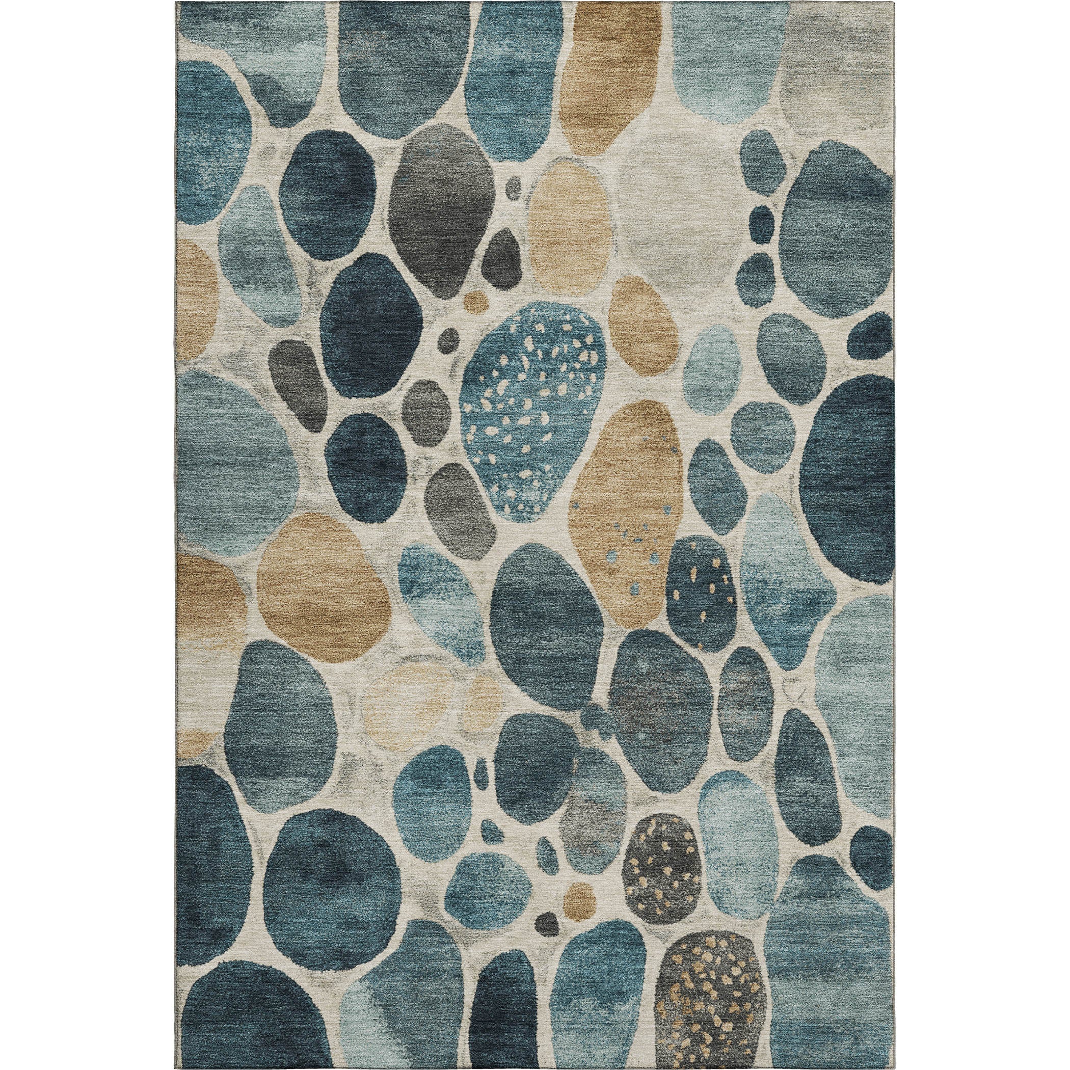Ghent Machine Washable Transitional Teal Rug 2'6" x 3'10" #shape_Rectangle