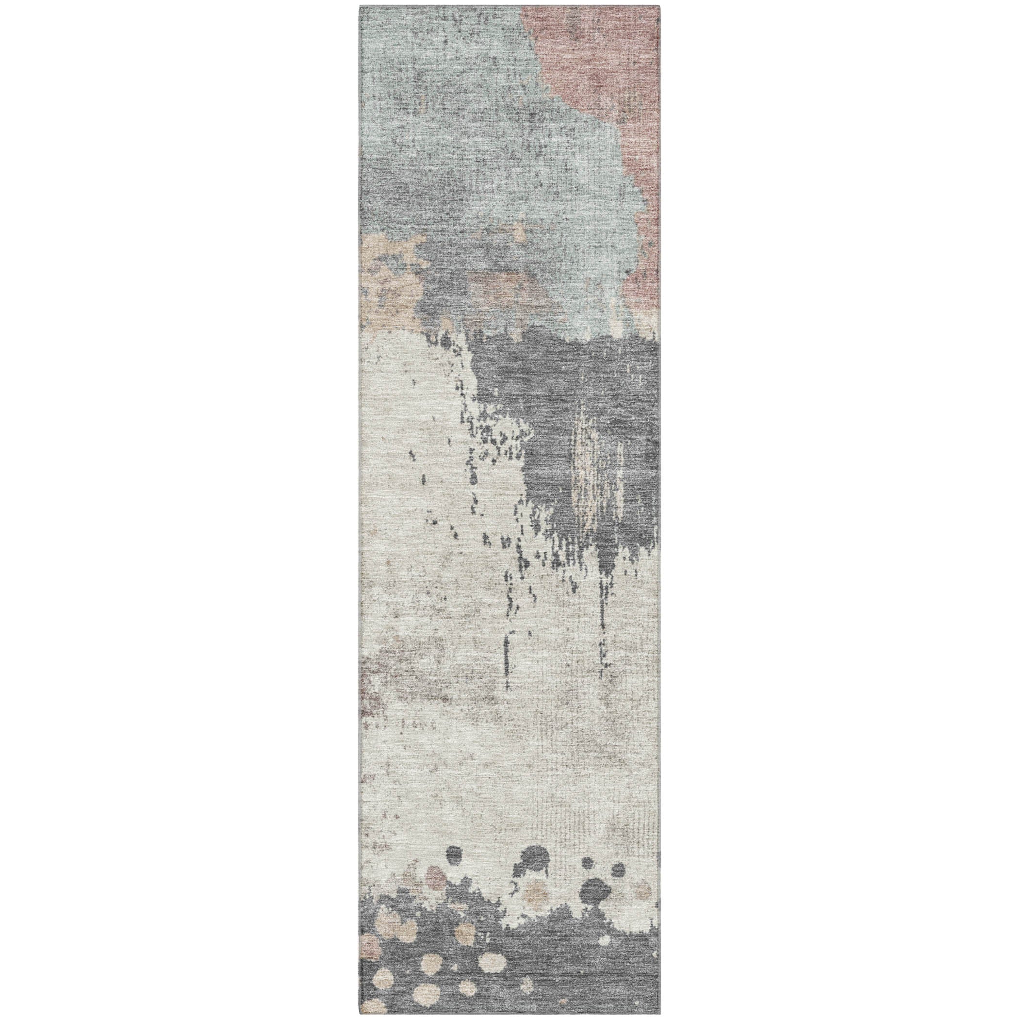 Seville Machine Washable Transitional Khaki Brown Rug 2'3" x 7'6" #shape_Runner