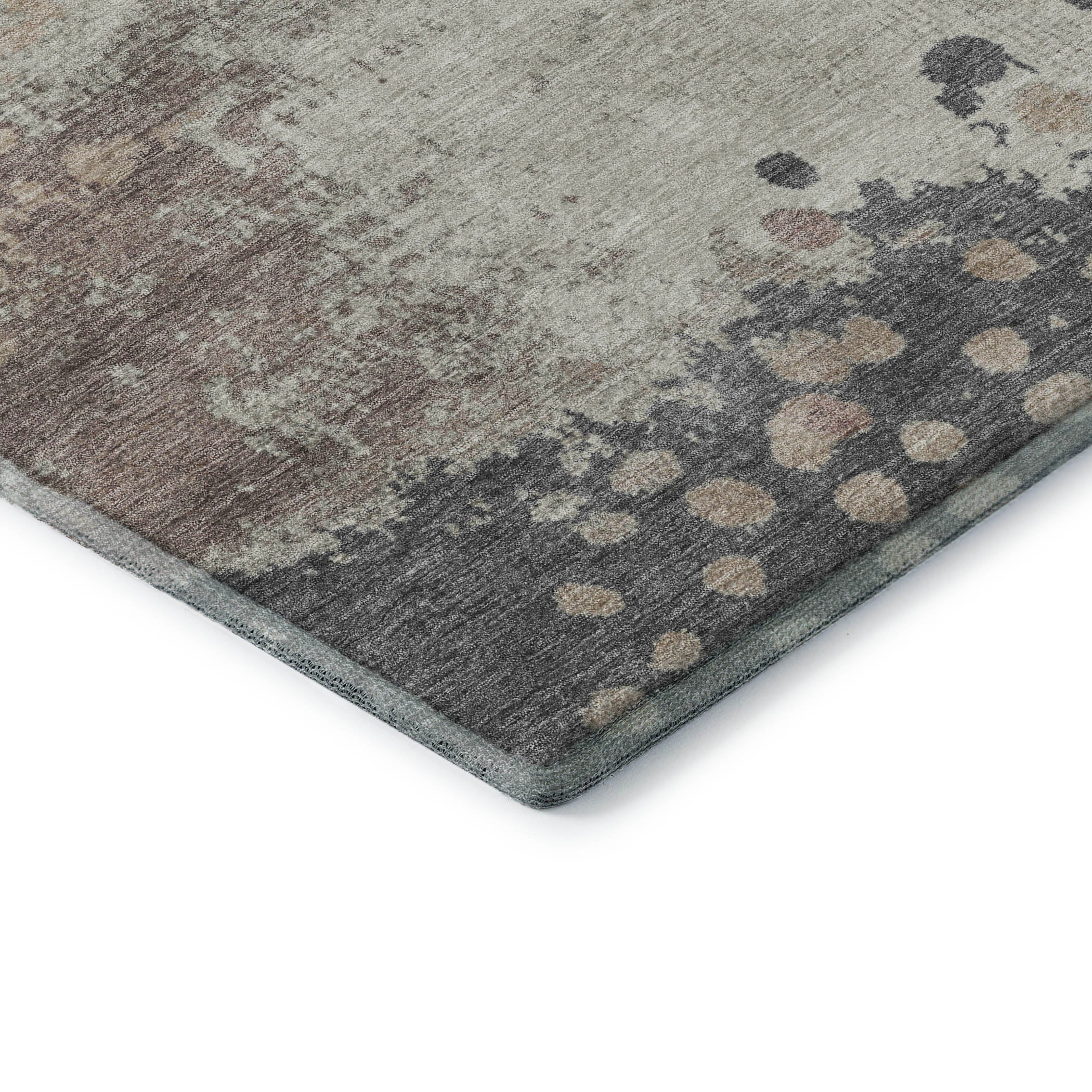Seville Machine Washable Transitional Khaki Brown Rug 1'8" x 2'6" #shape_Rectangle