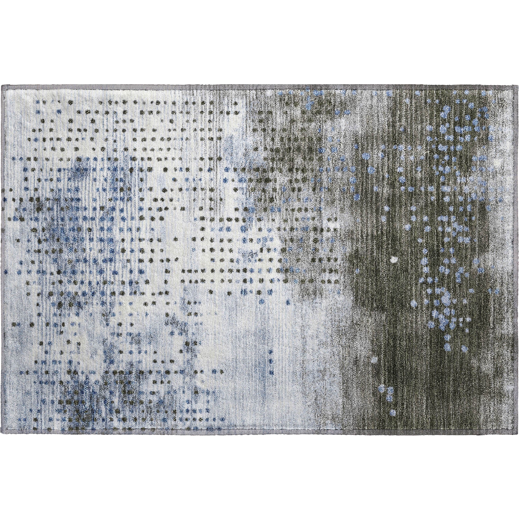 Salzburg Machine Washable Transitional Denim Blue Rug 1'8" x 2'6" #shape_Rectangle