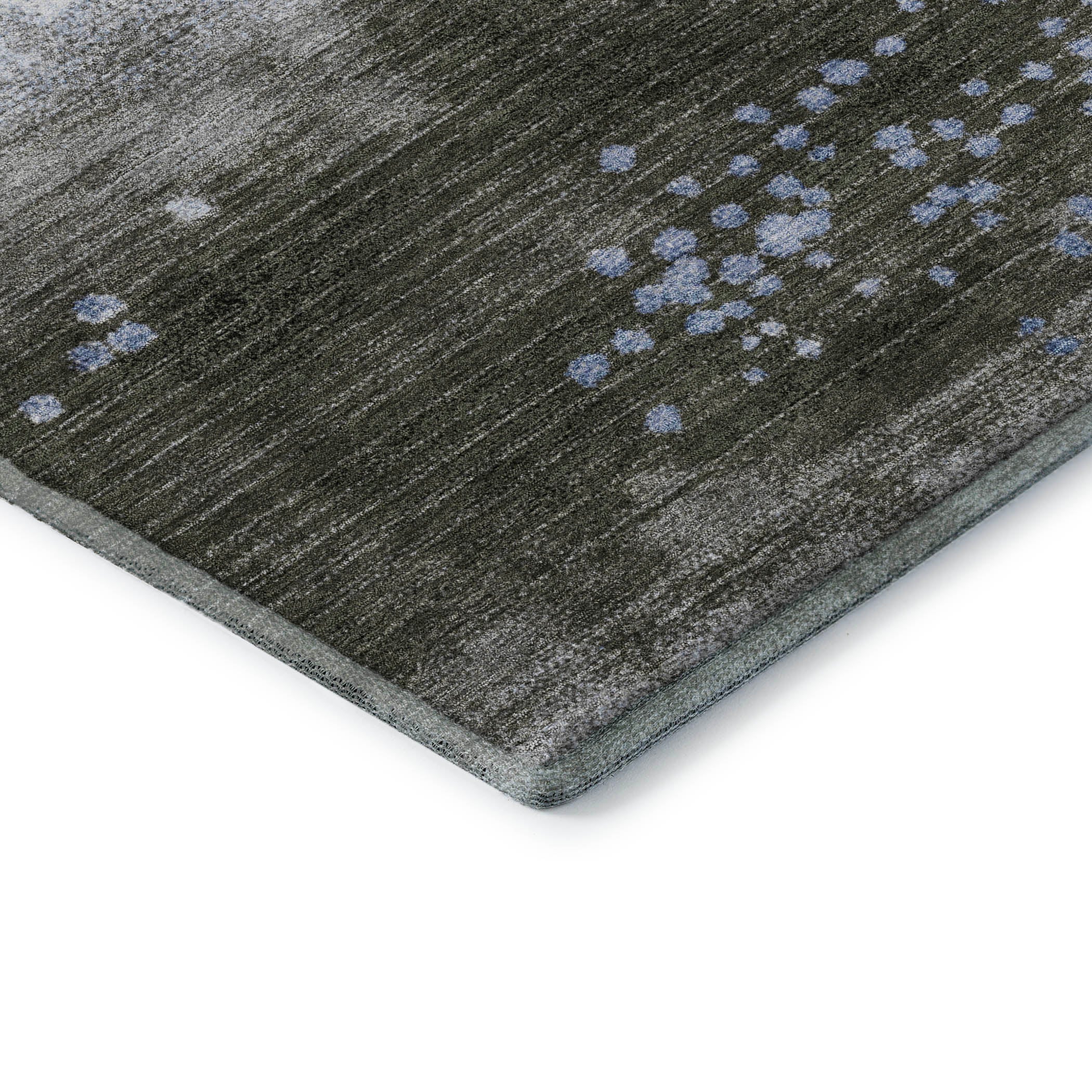 Salzburg Machine Washable Transitional Denim Blue Rug 1'8" x 2'6" #shape_Rectangle
