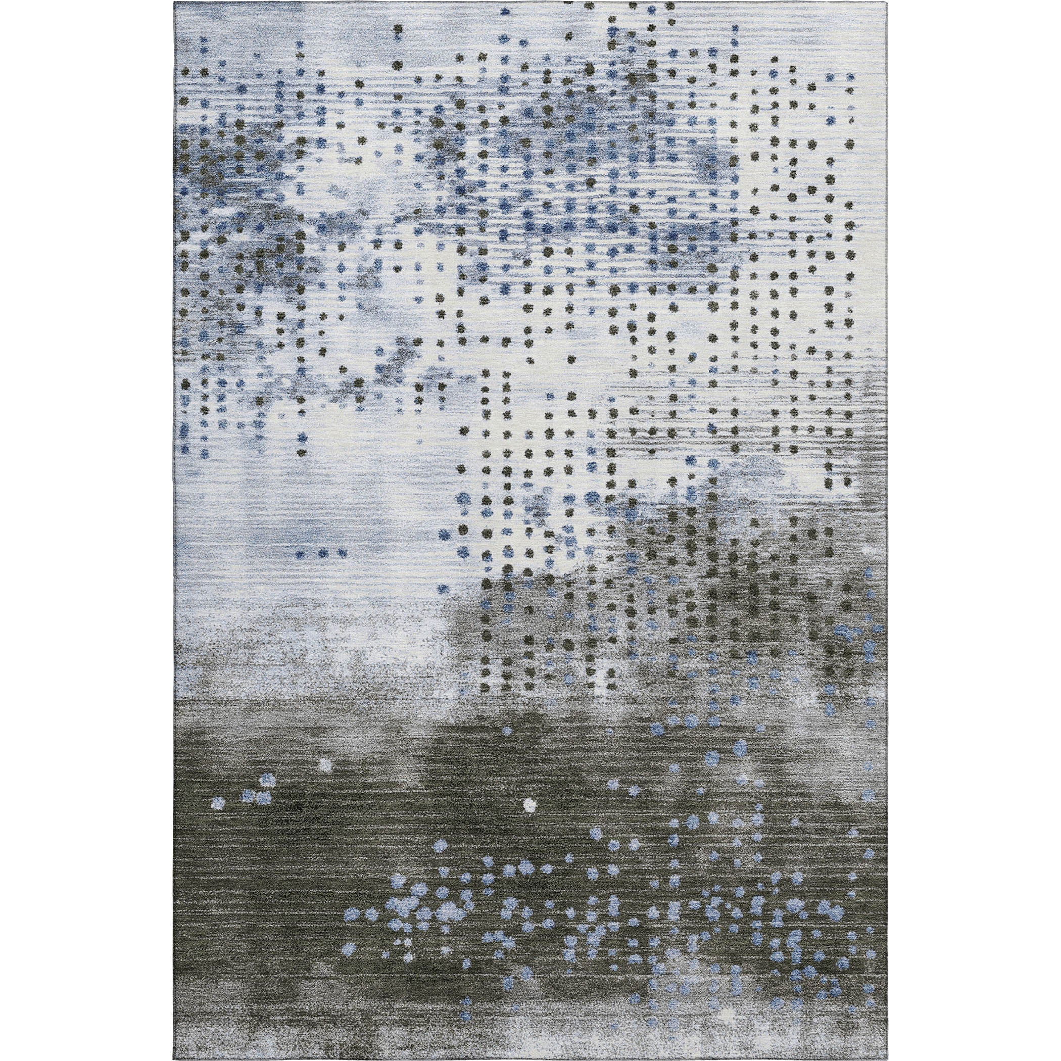 Salzburg Machine Washable Transitional Denim Blue Rug 2'6" x 3'10" #shape_Rectangle
