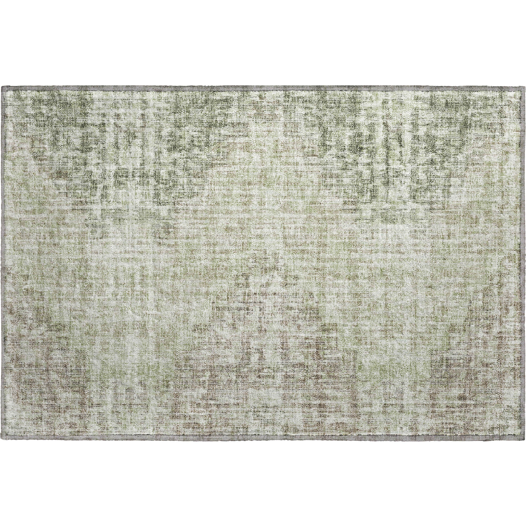 Kyoto Machine Washable Transitional Fern Green Rug 1'8" x 2'6" #shape_Rectangle