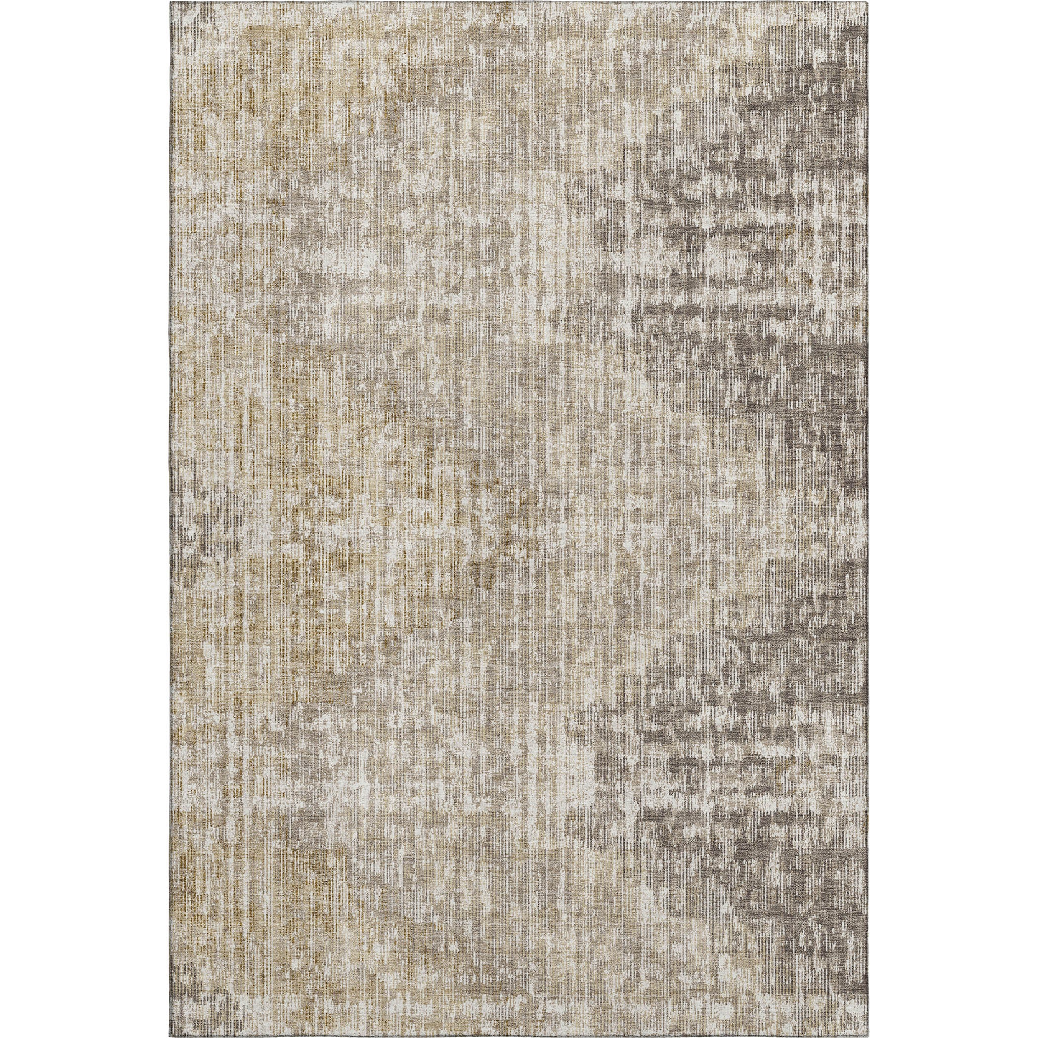 Kyoto Machine Washable Transitional Khaki Brown Rug 2'6" x 3'10" #shape_Rectangle