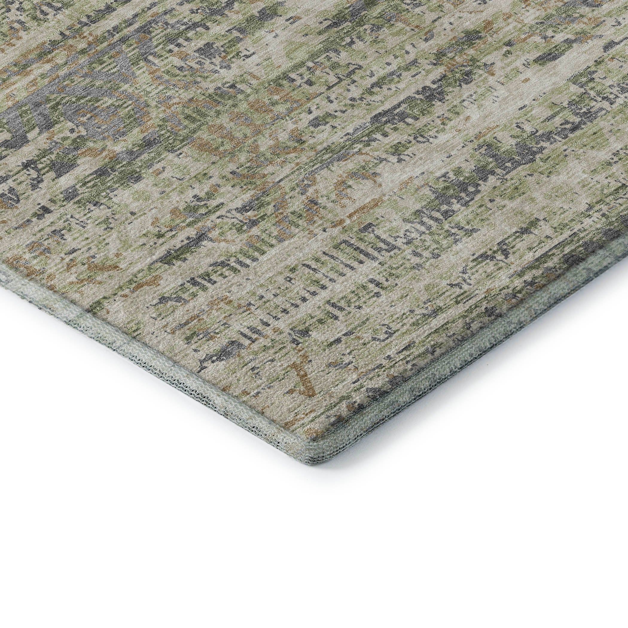 Athens Machine Washable Transitional Aloe Green Rug 1'8" x 2'6" #shape_Rectangle