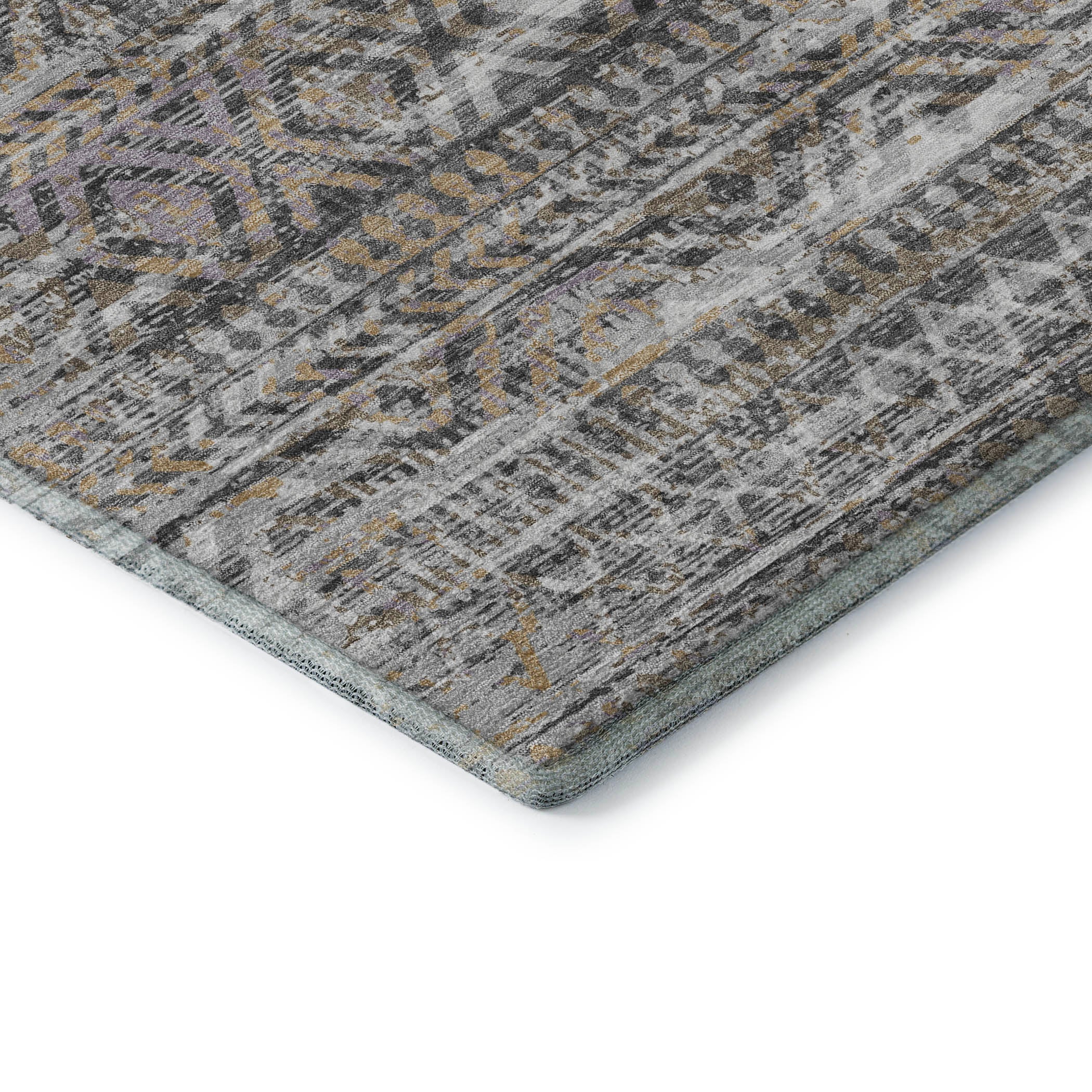 Athens Machine Washable Transitional Gray Rug 1'8" x 2'6" #shape_Rectangle