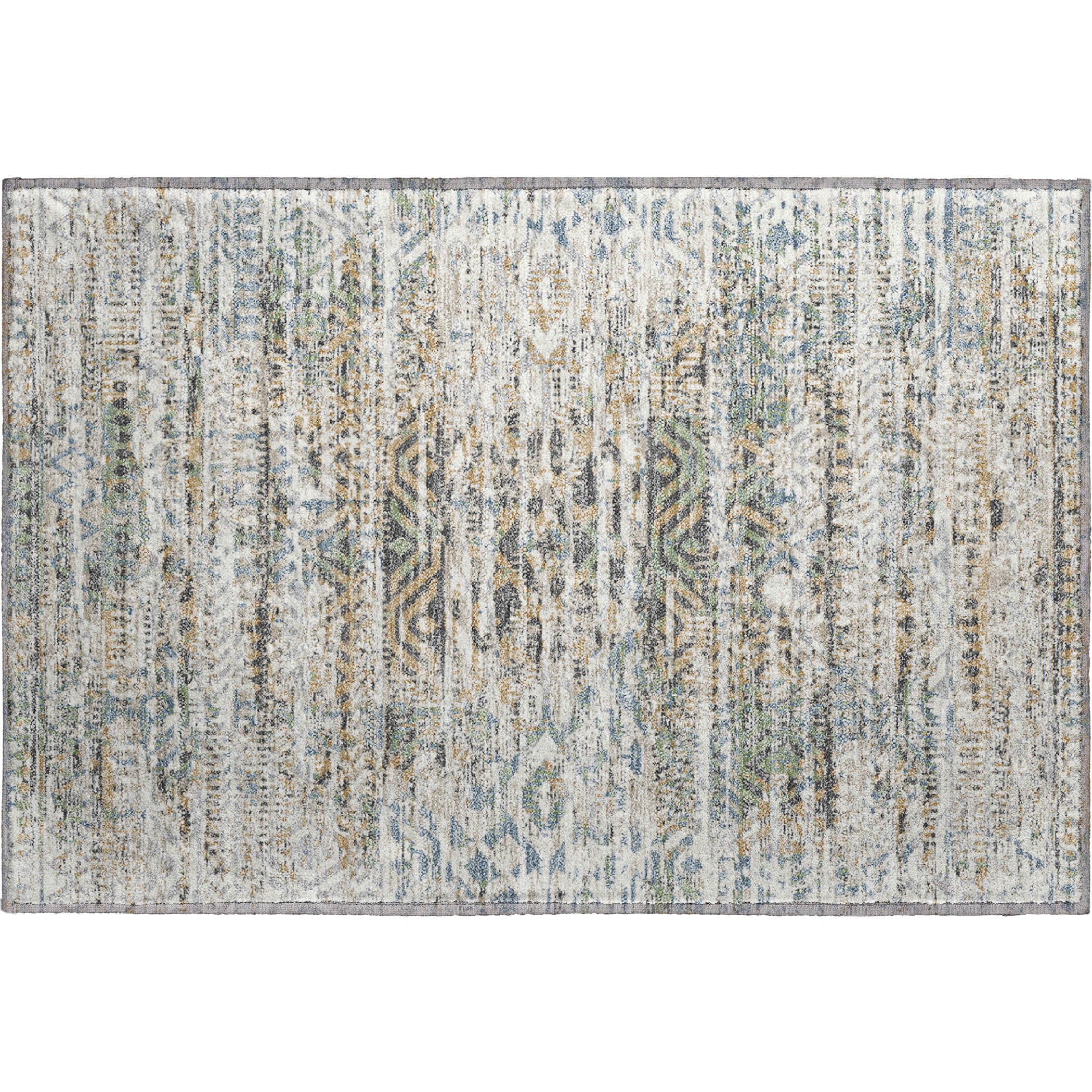 Athens Machine Washable Transitional Ivory Rug 1'8" x 2'6" #shape_Rectangle