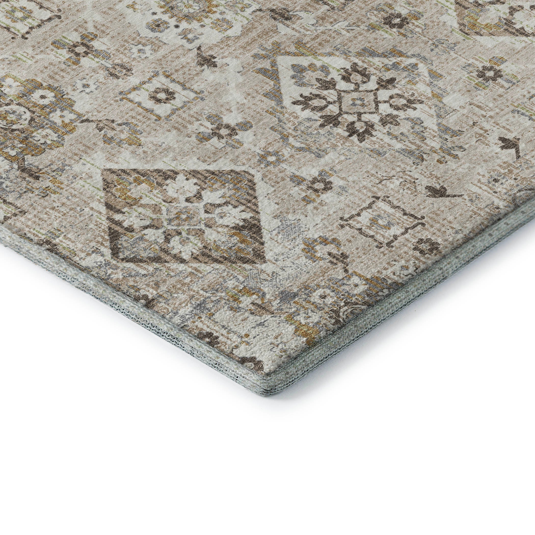 Valletta Machine Washable Traditional Linen Ivory Rug 1'8" x 2'6" #shape_Rectangle