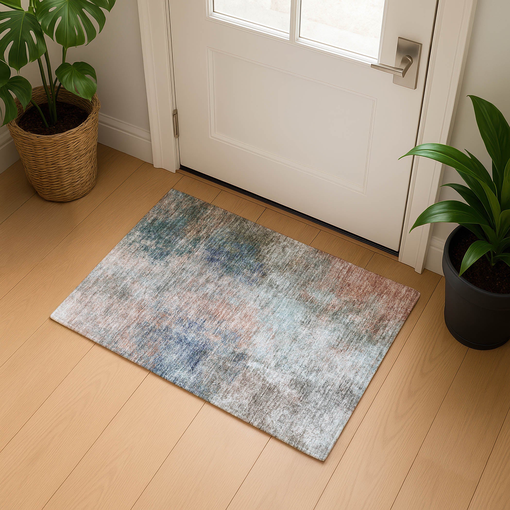 Bergen Machine Washable Transitional Copper Orange Rug 1'8" x 2'6" #shape_Rectangle