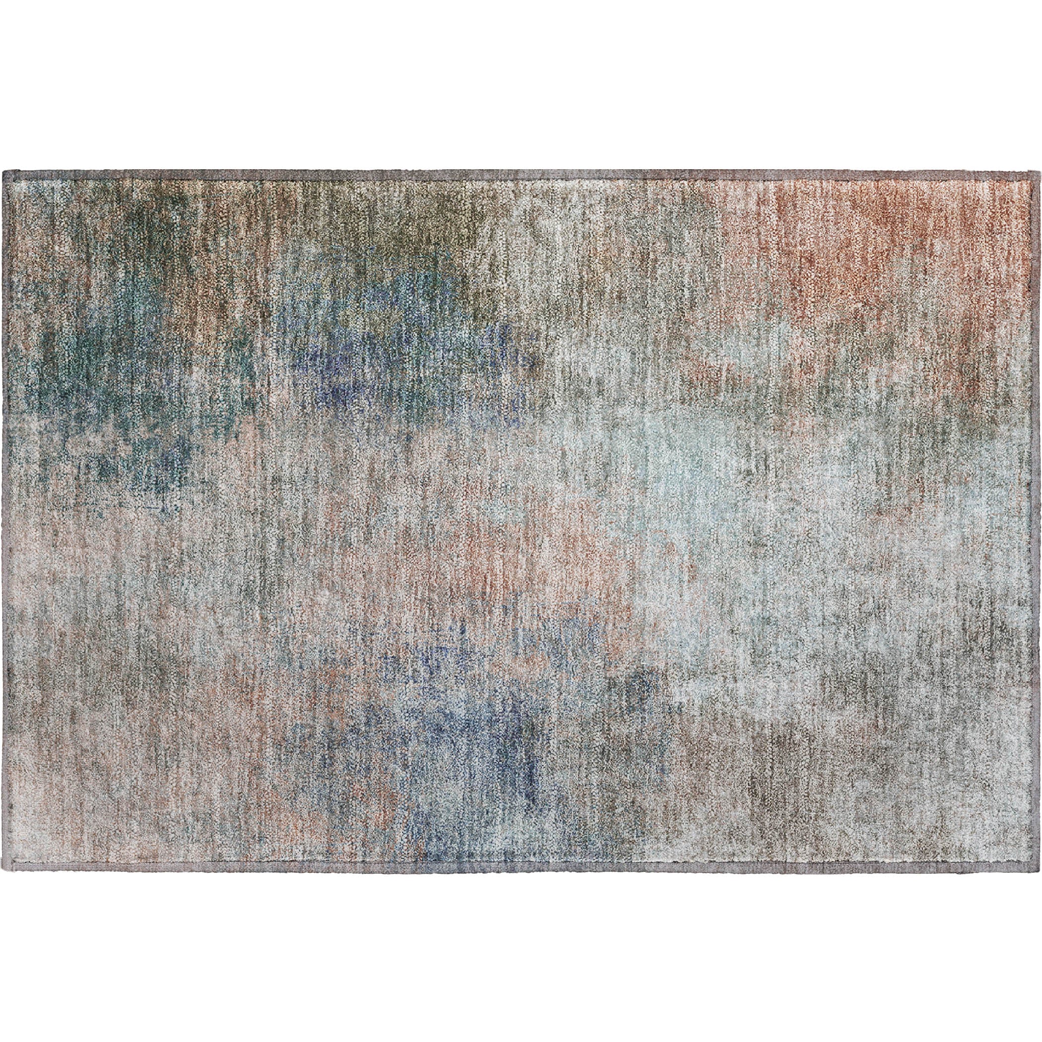 Bergen Machine Washable Transitional Copper Orange Rug 1'8" x 2'6" #shape_Rectangle