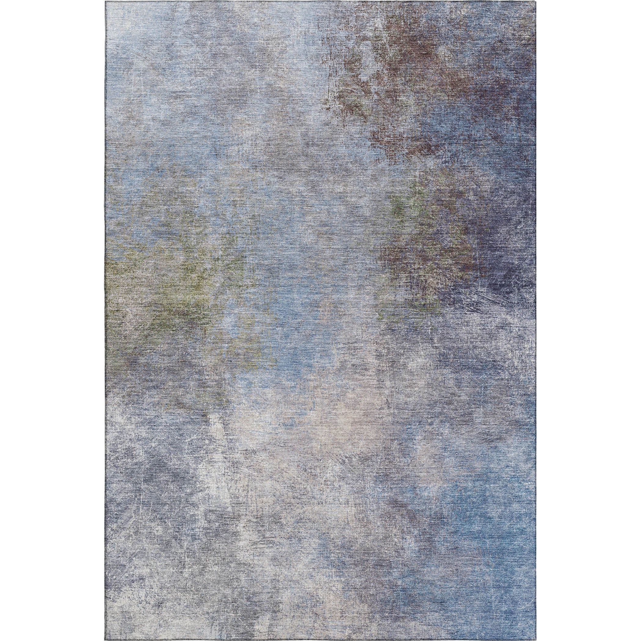 Bergen Machine Washable Transitional Denim Blue Rug 2'6" x 3'10" #shape_Rectangle