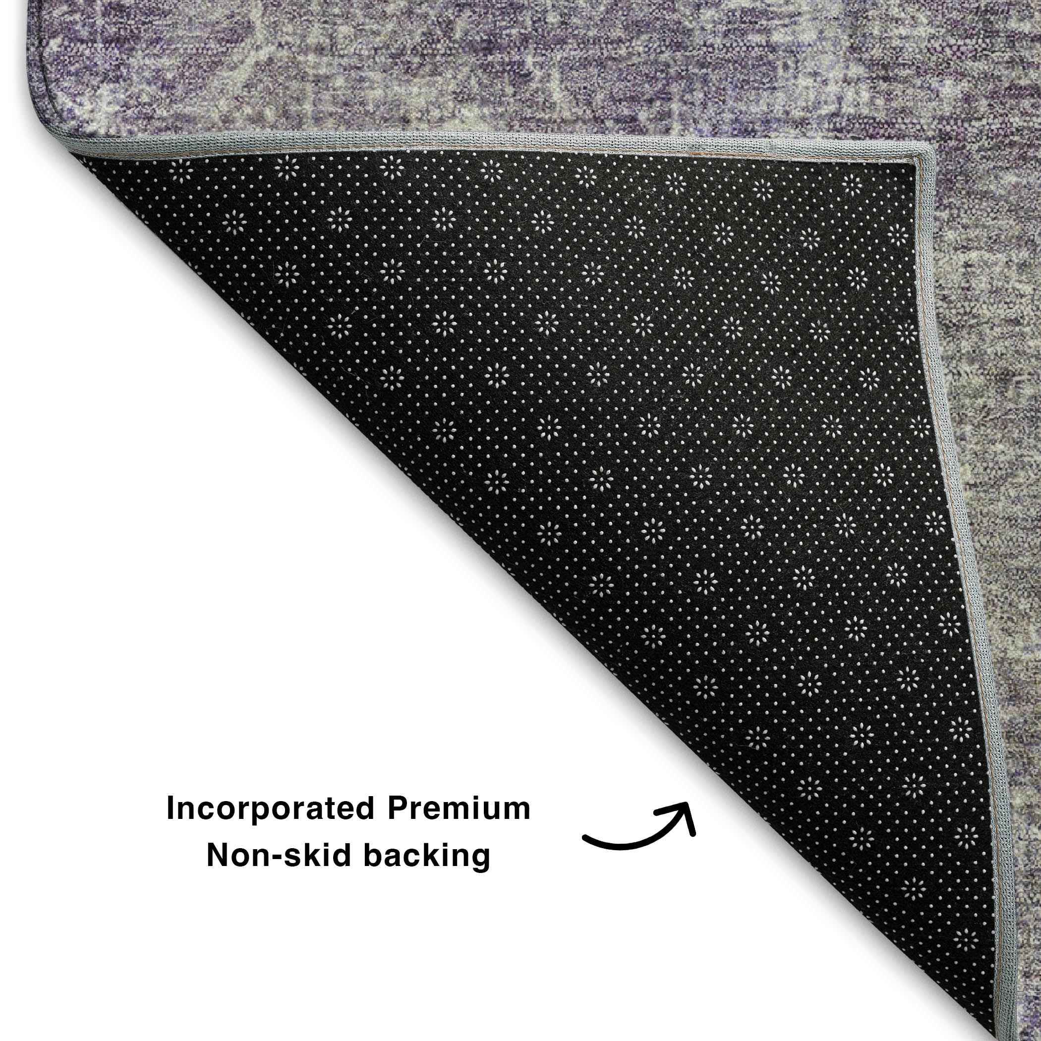 Bergen Machine Washable Transitional Purple Rug 1'8" x 2'6" #shape_Rectangle