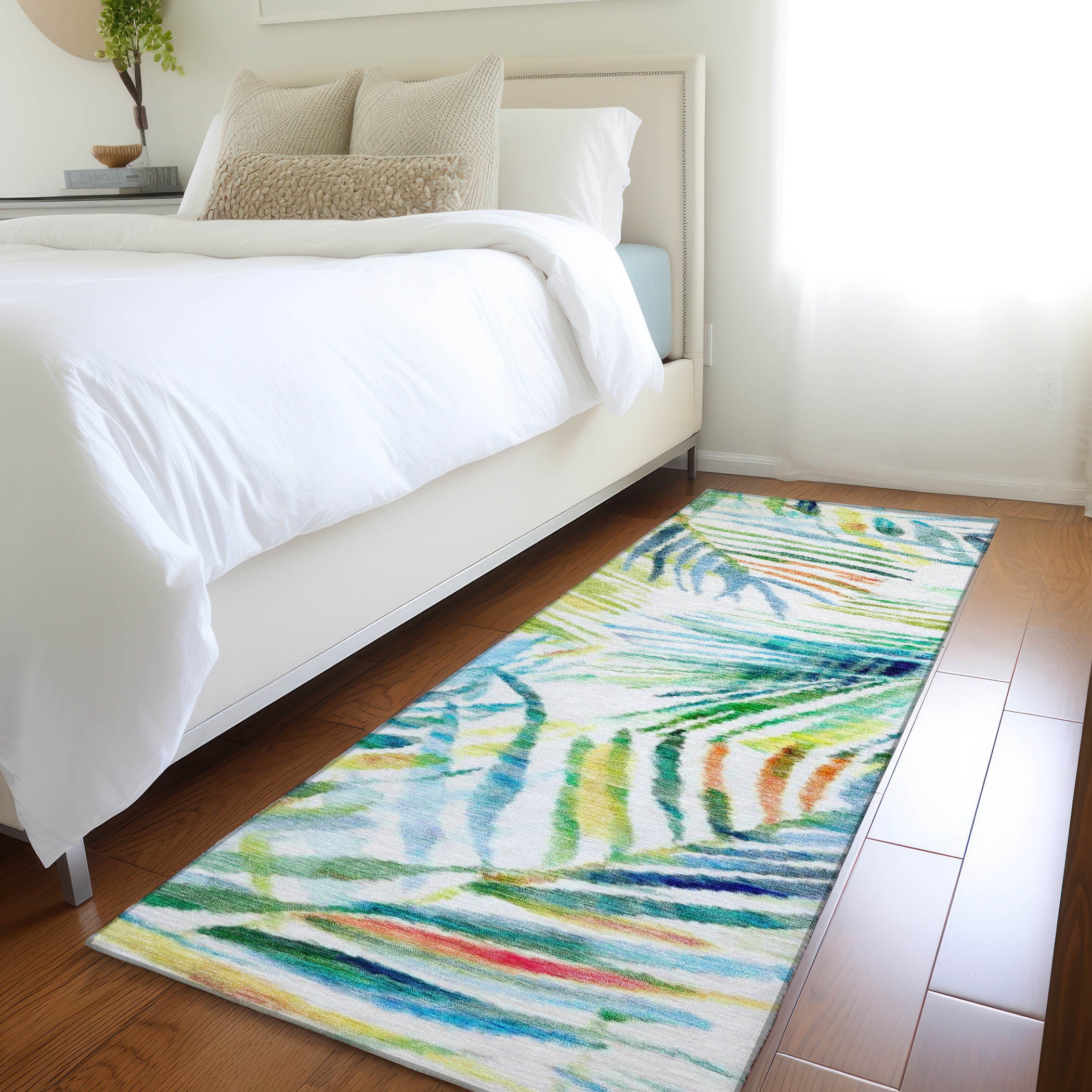 Seoul Machine Washable Tropical Multi Rug 2'3" x 7'6" #shape_Runner