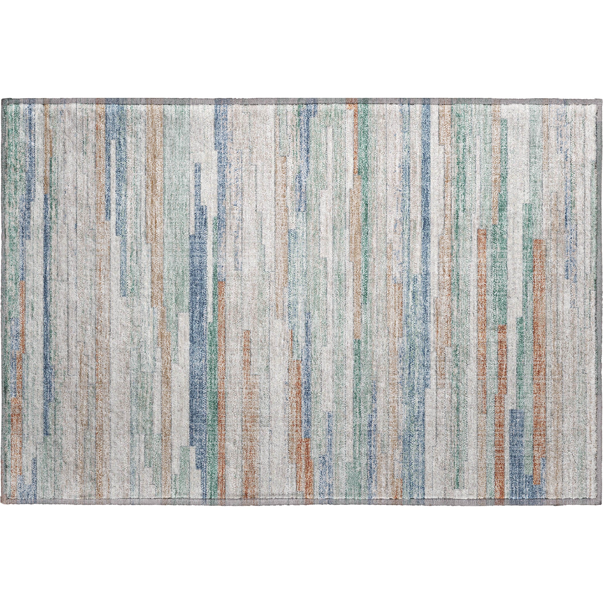 Seville Machine Washable Transitional Linen Ivory Rug 1'8" x 2'6" #shape_Rectangle