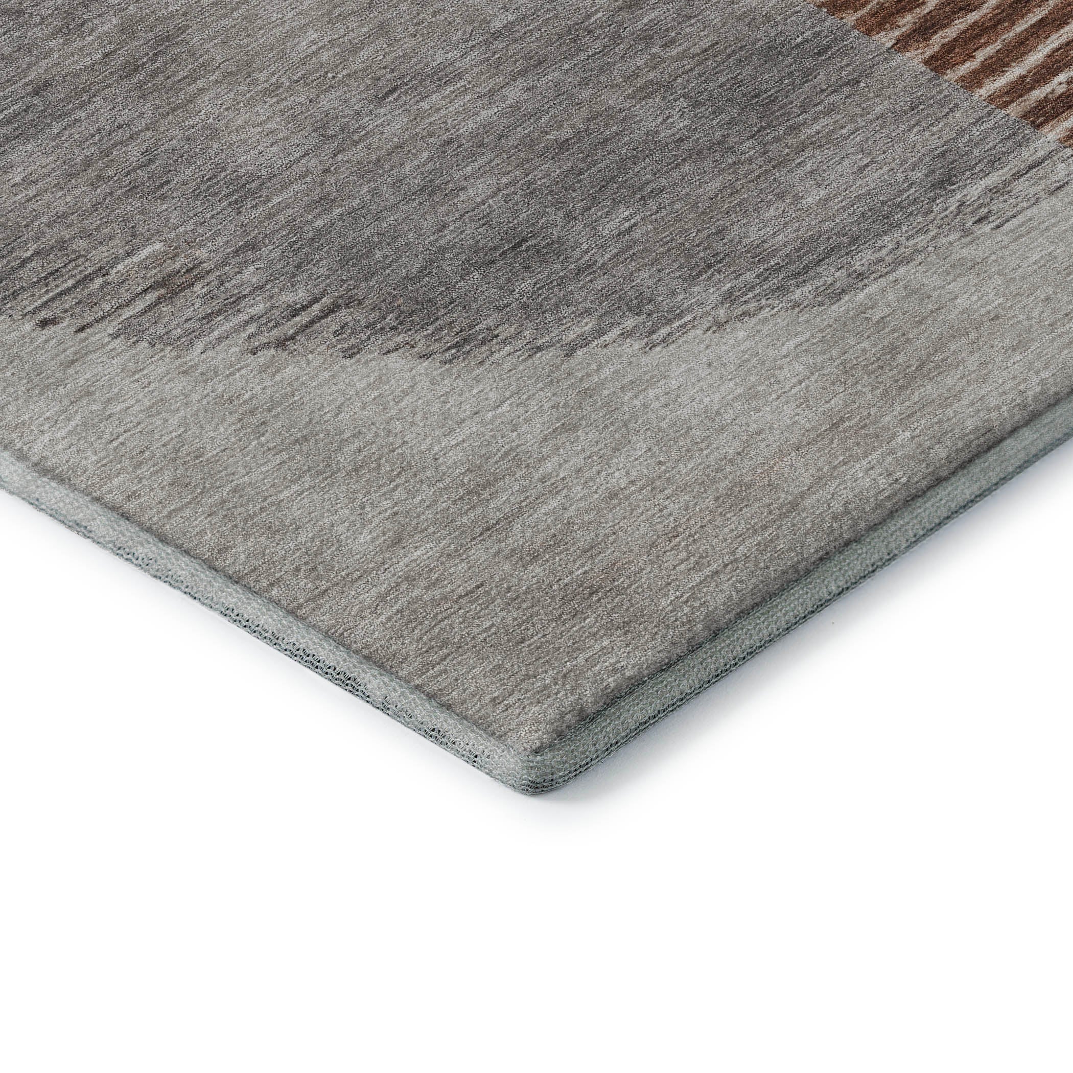Valletta Machine Washable Transitional Taupe Brown Rug 1'8" x 2'6" #shape_Rectangle