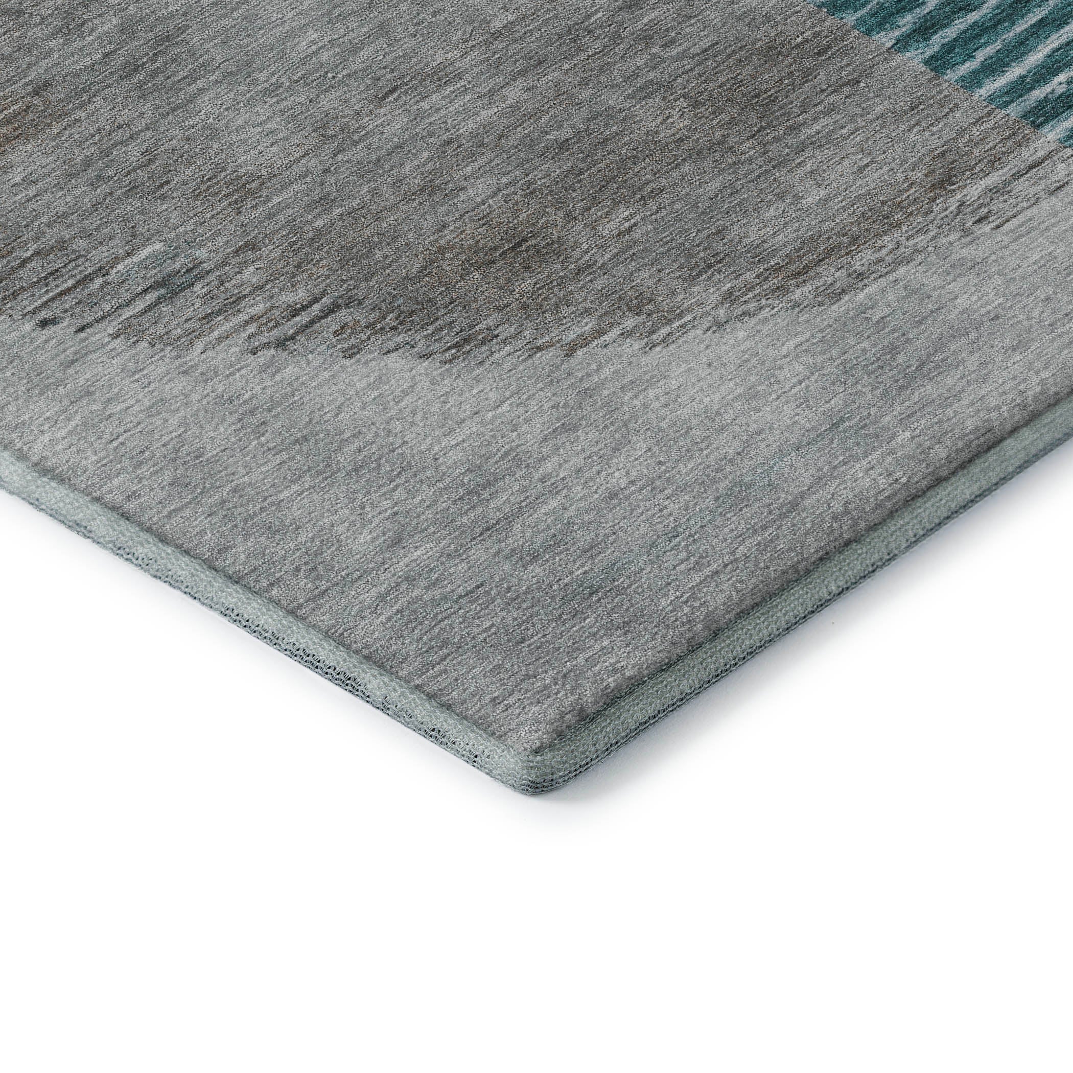 Valletta Machine Washable Transitional Teal Rug 1'8" x 2'6" #shape_Rectangle