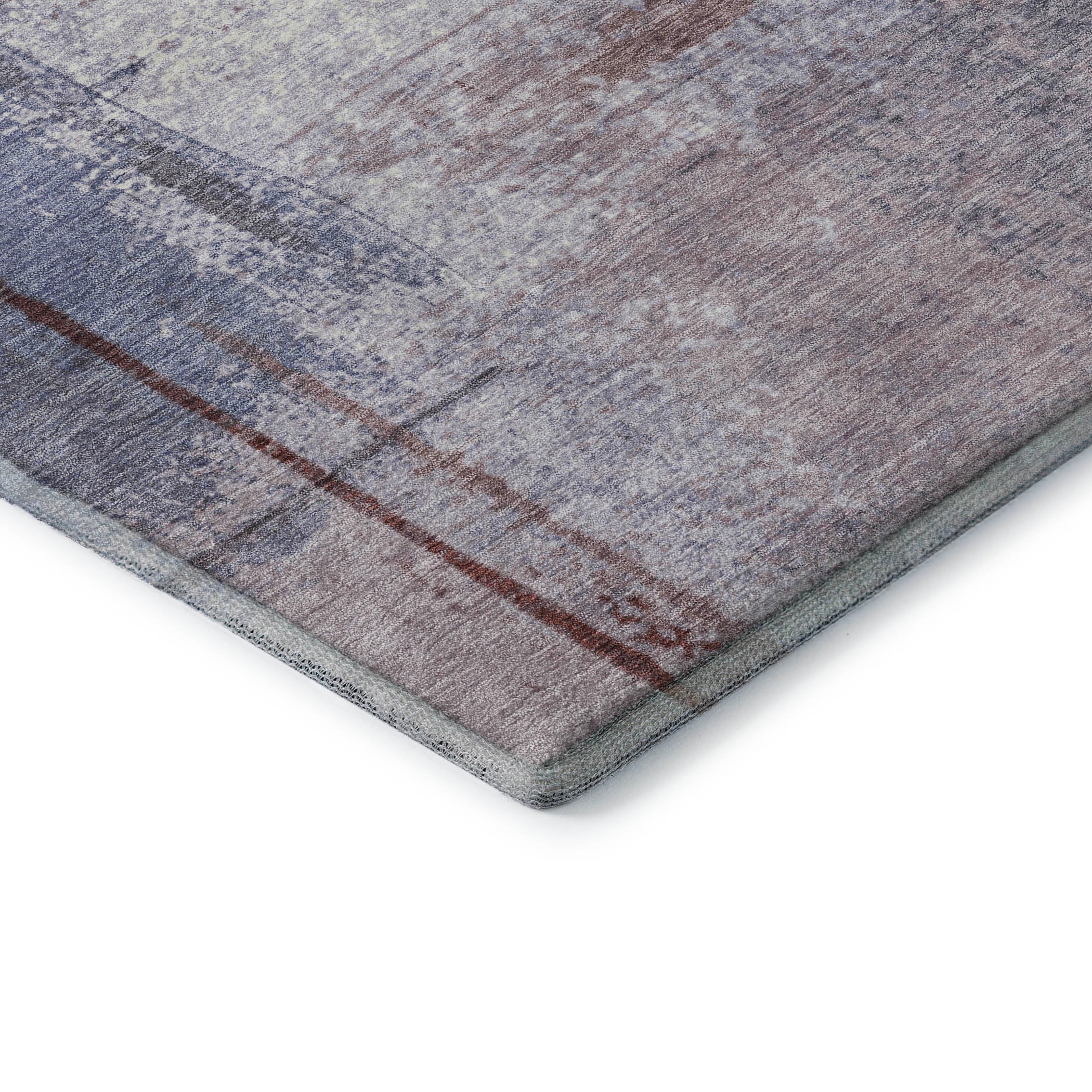 Tbilisi Machine Washable Transitional Lavender Purple Rug 1'8" x 2'6" #shape_Rectangle