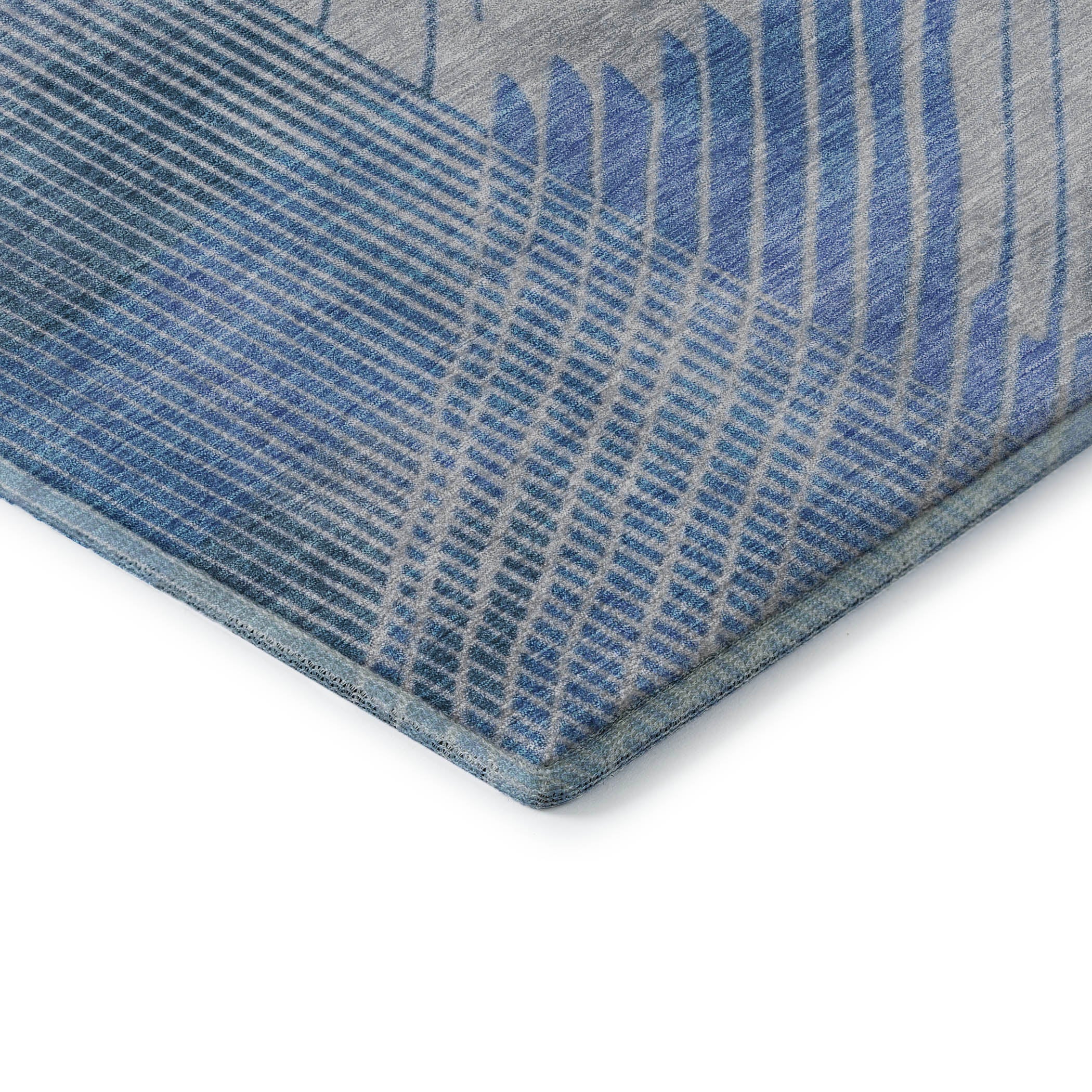 Antigua Machine Washable Transitional Blue Rug 1'8" x 2'6" #shape_Rectangle