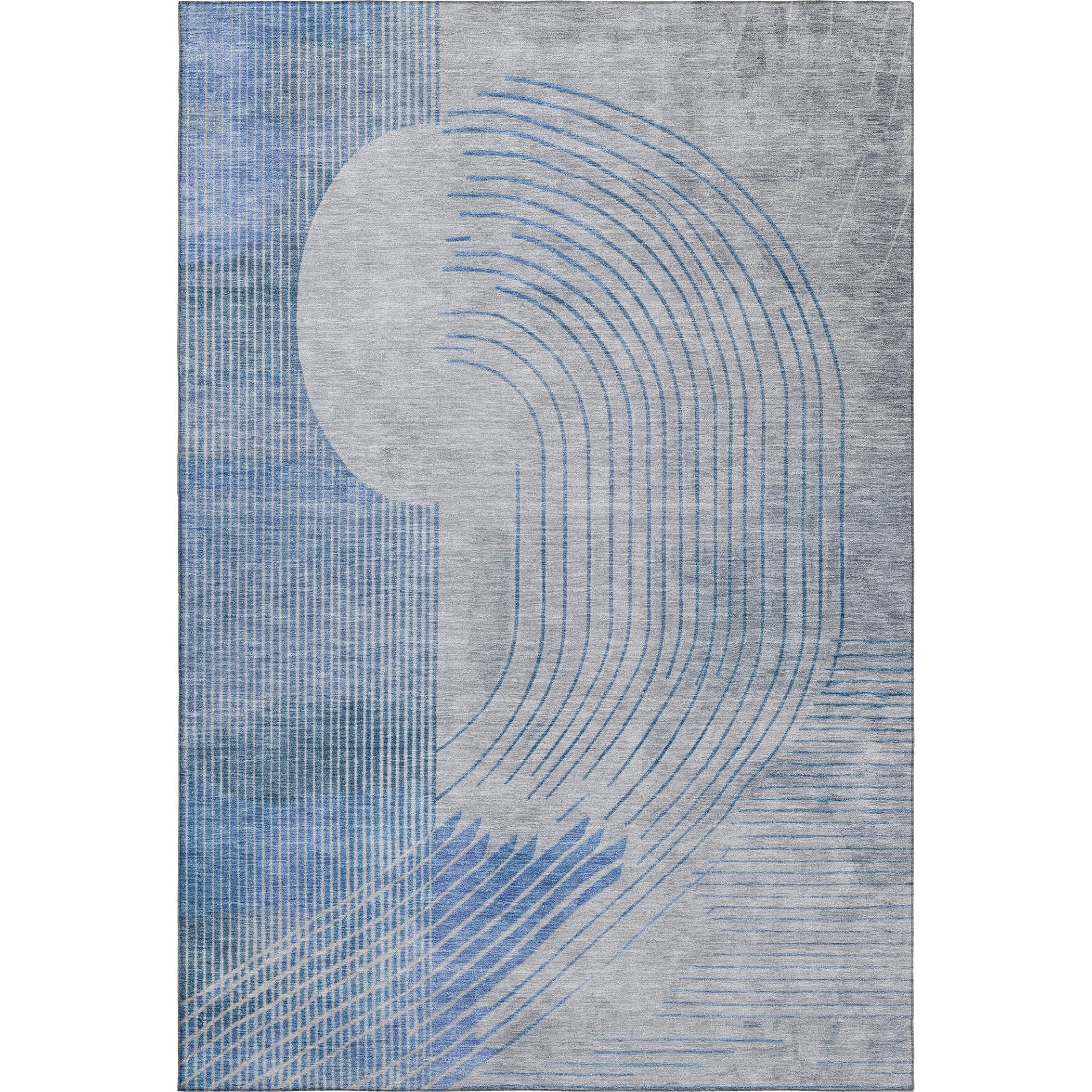 Antigua Machine Washable Transitional Blue Rug 2'6" x 3'10" #shape_Rectangle