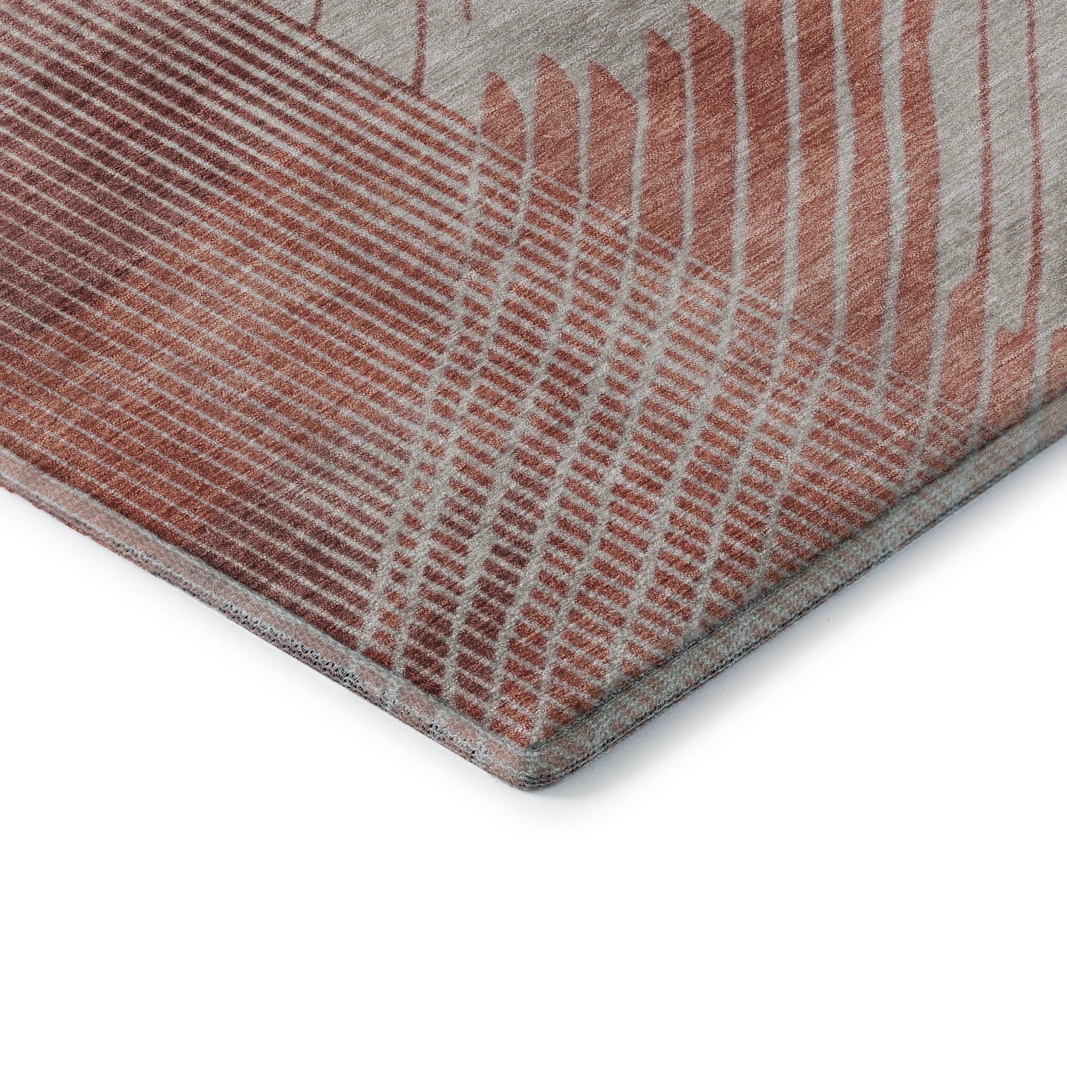 Antigua Machine Washable Transitional Salmon Orange Rug 1'8" x 2'6" #shape_Rectangle