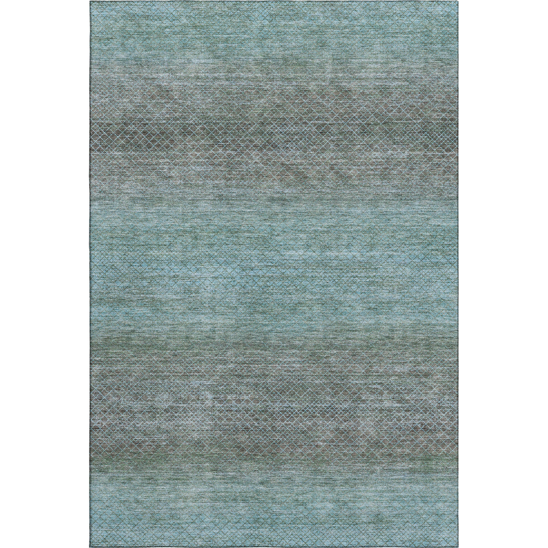 Havana Machine Washable Transitional Teal Rug 2'6" x 3'10" #shape_Rectangle