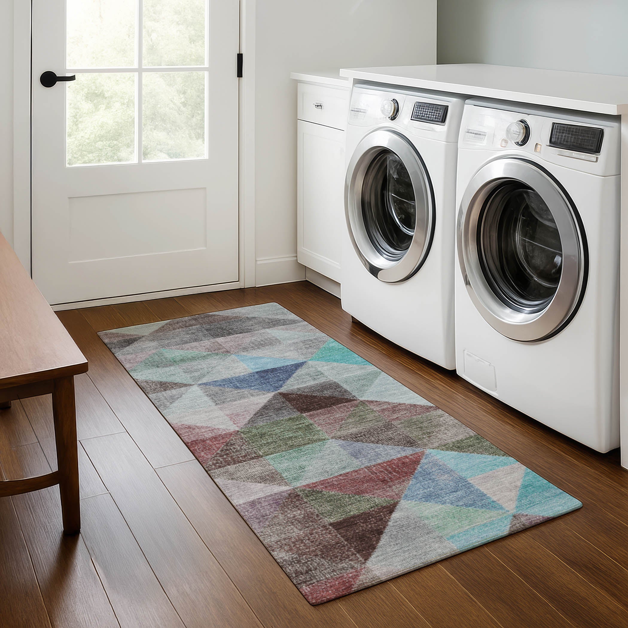 Lisbon Machine Washable Transitional Silver Gray Rug 2'3" x 7'6" #shape_Runner