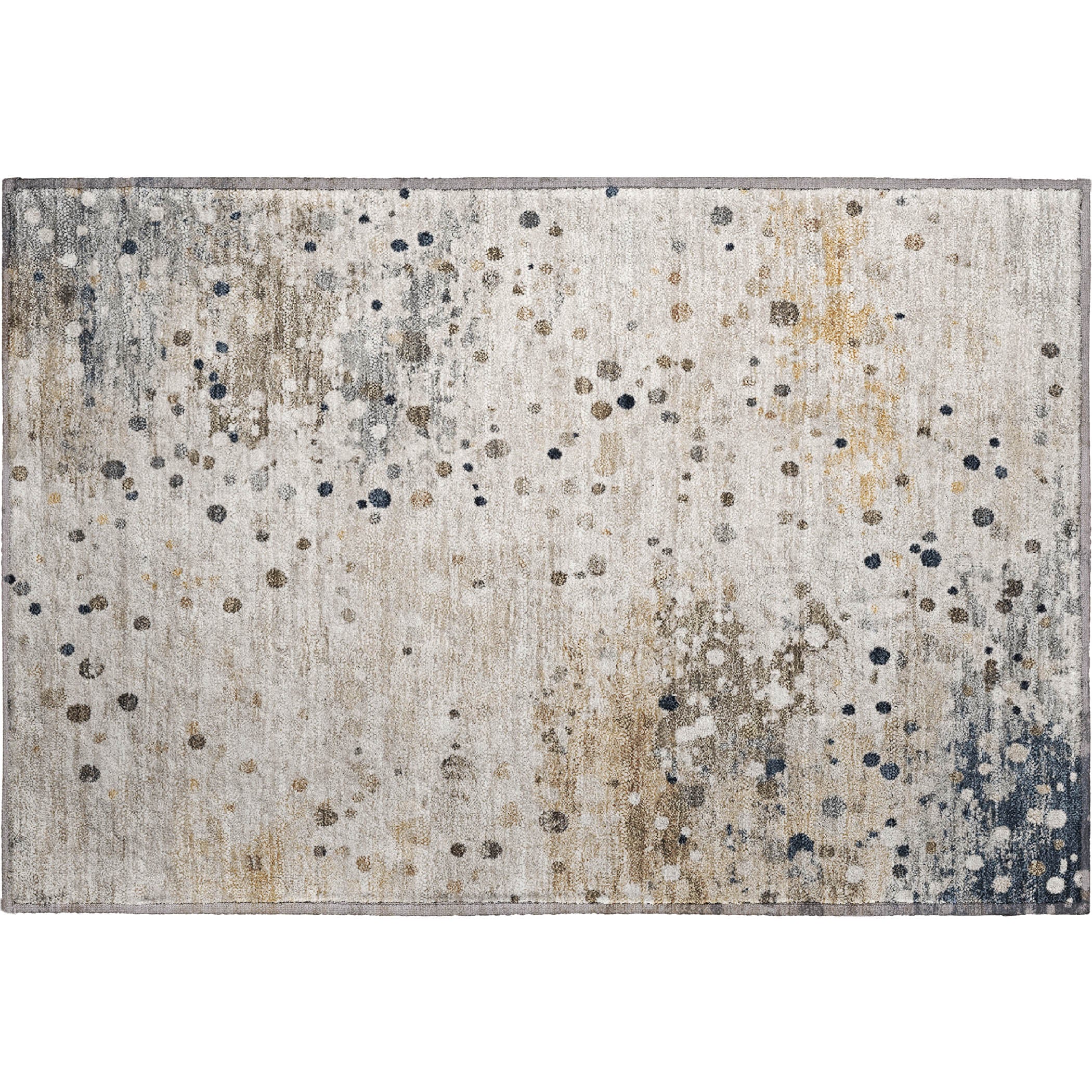 Prague Machine Washable Transitional Ivory Rug 1'8" x 2'6" #shape_Rectangle