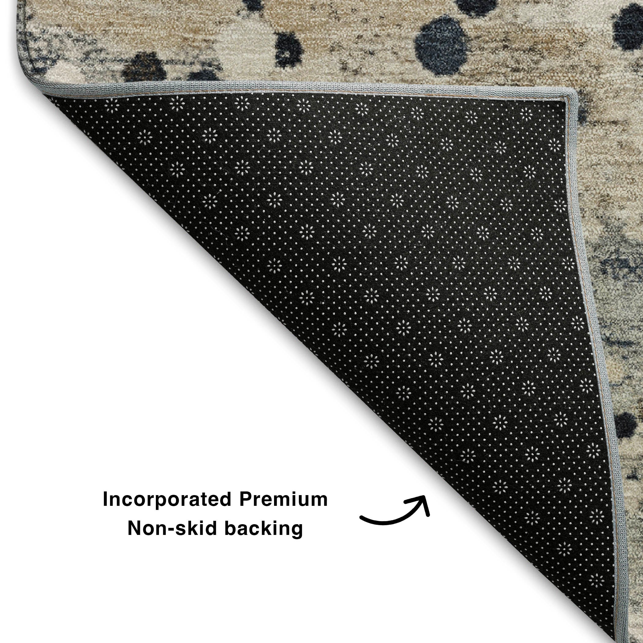 Prague Machine Washable Transitional Ivory Rug 1'8" x 2'6" #shape_Rectangle