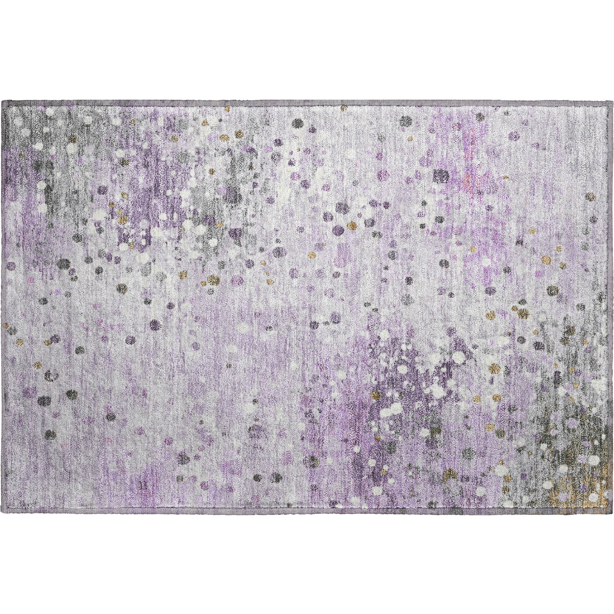 Prague Machine Washable Transitional Lavender Purple Rug 1'8" x 2'6" #shape_Rectangle