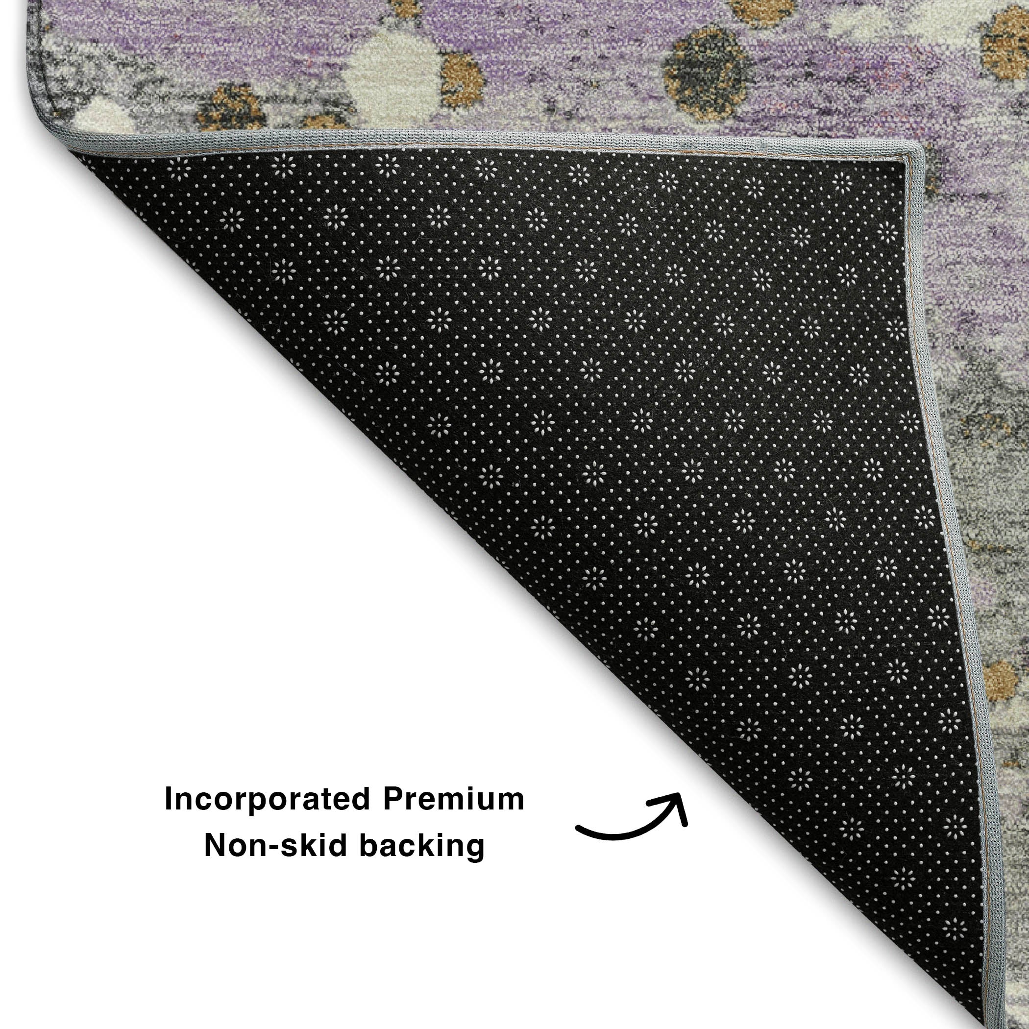 Prague Machine Washable Transitional Lavender Purple Rug 1'8" x 2'6" #shape_Rectangle