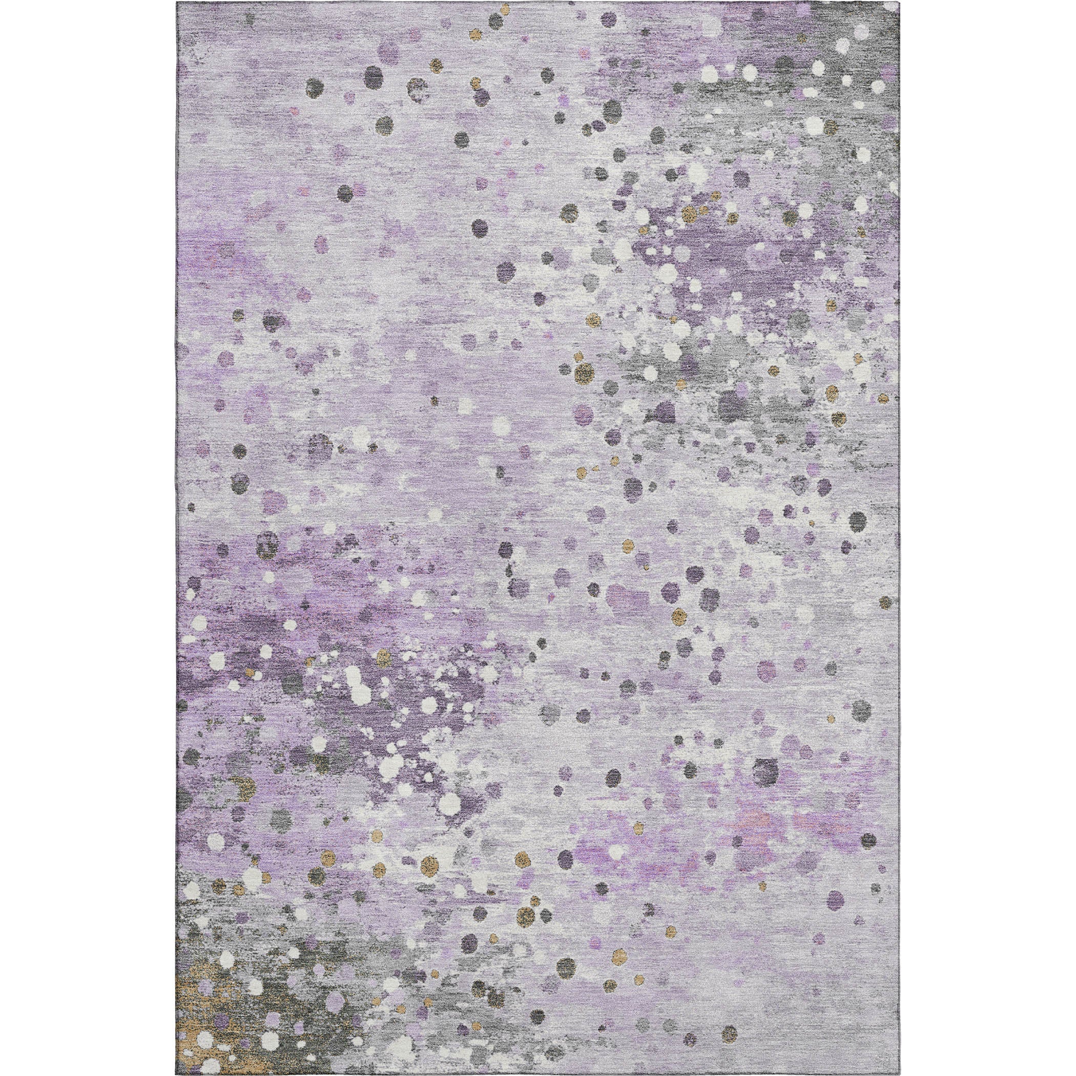 Prague Machine Washable Transitional Lavender Purple Rug 2'6" x 3'10" #shape_Rectangle