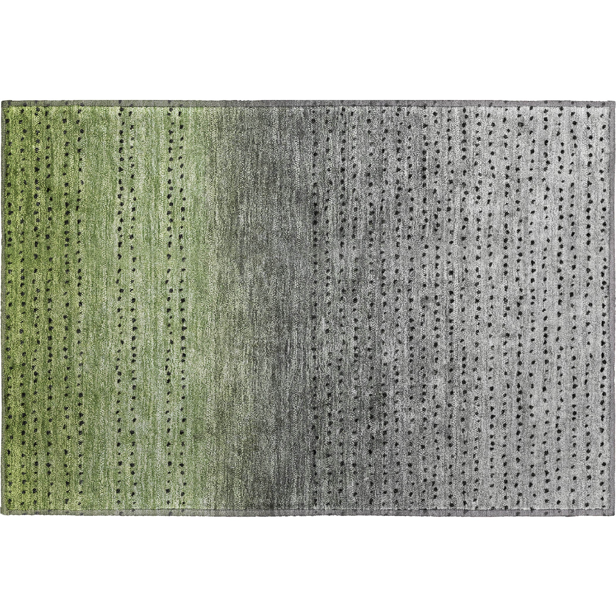 Luang Prabang Machine Washable Transitional Fern Green Rug 1'8" x 2'6" #shape_Rectangle