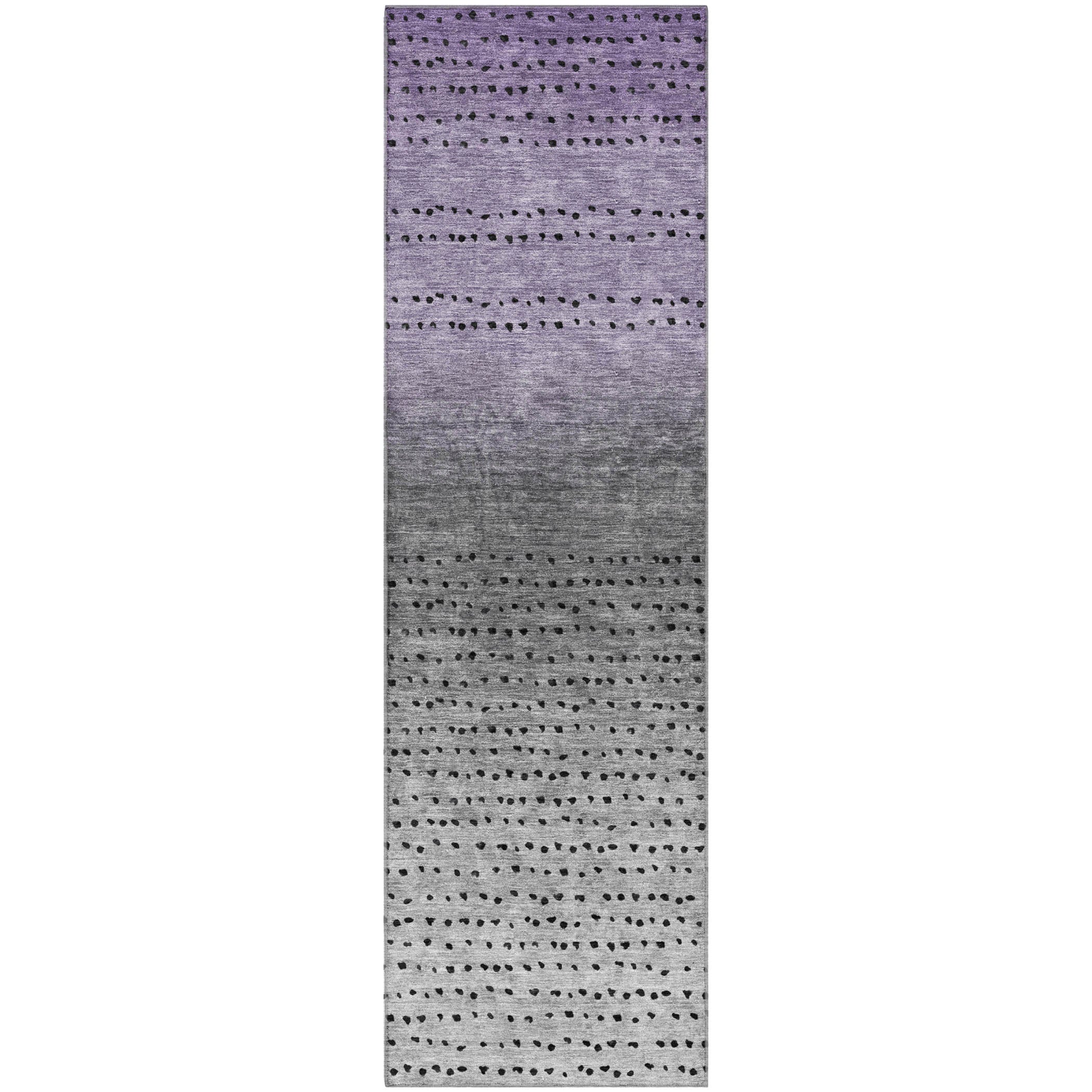 Luang Prabang Machine Washable Transitional Purple Rug 2'3" x 7'6" #shape_Runner